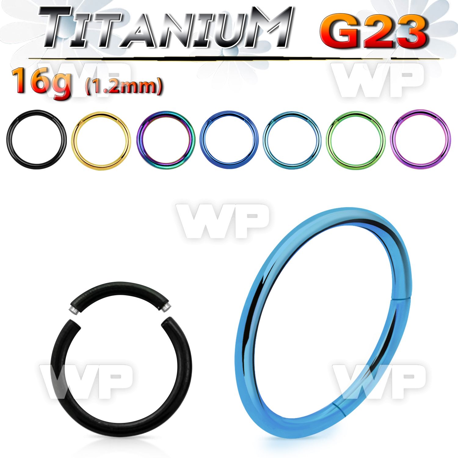 hr3iey ion plated g23 titanium segment ring 1 2mm eyebrow piercing