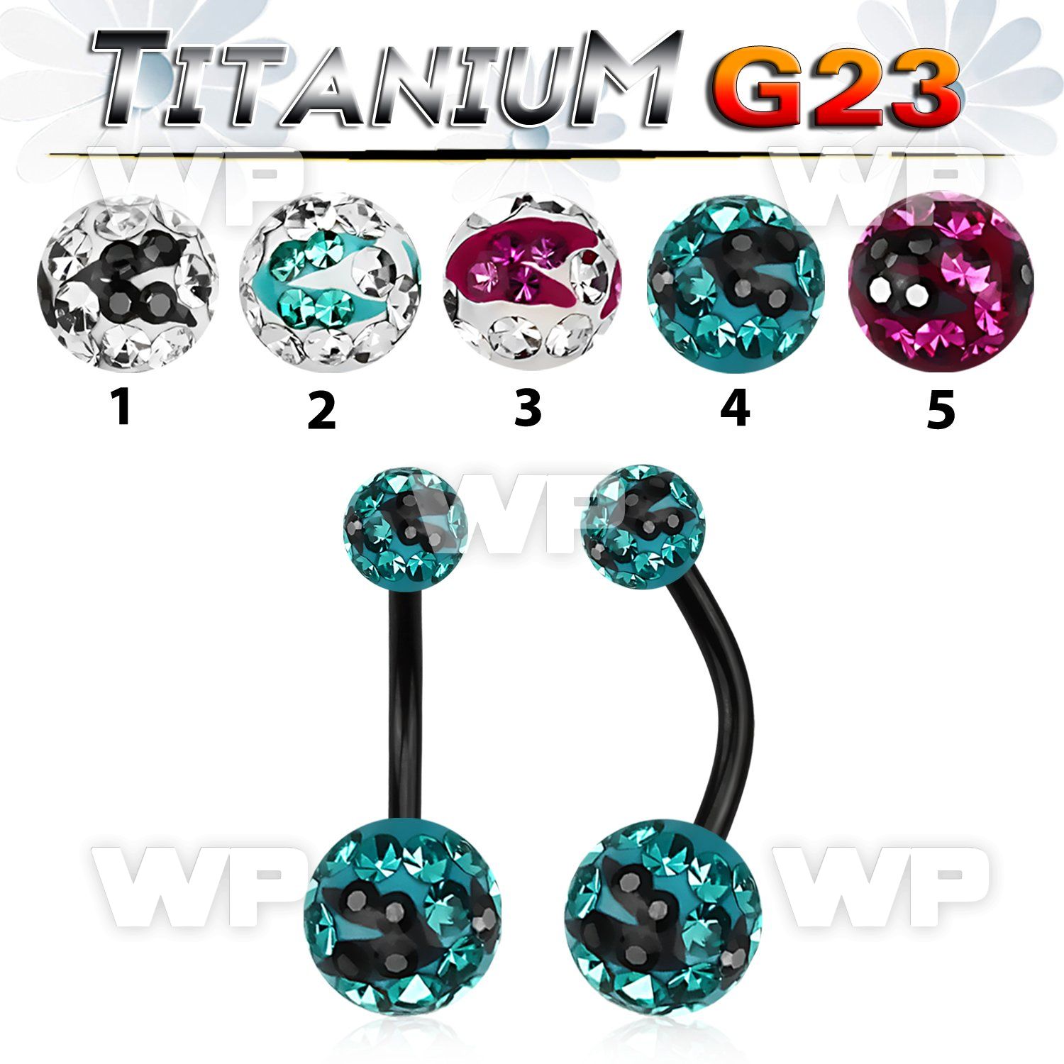 hr4udai6 ion plated g23 titanium belly ring 5 8mm ferido glued belly piercing