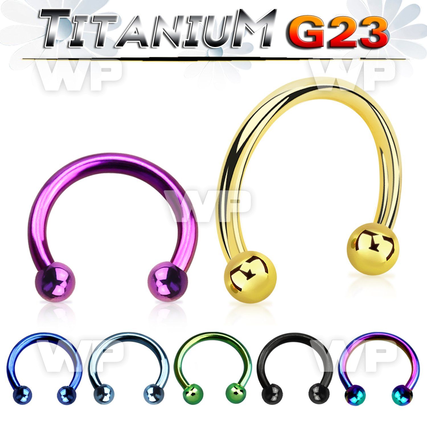 hr64w4ks ion plated g23 titanium cbr horseshoe 1 2mm 2 5mm ball eyebrow piercing
