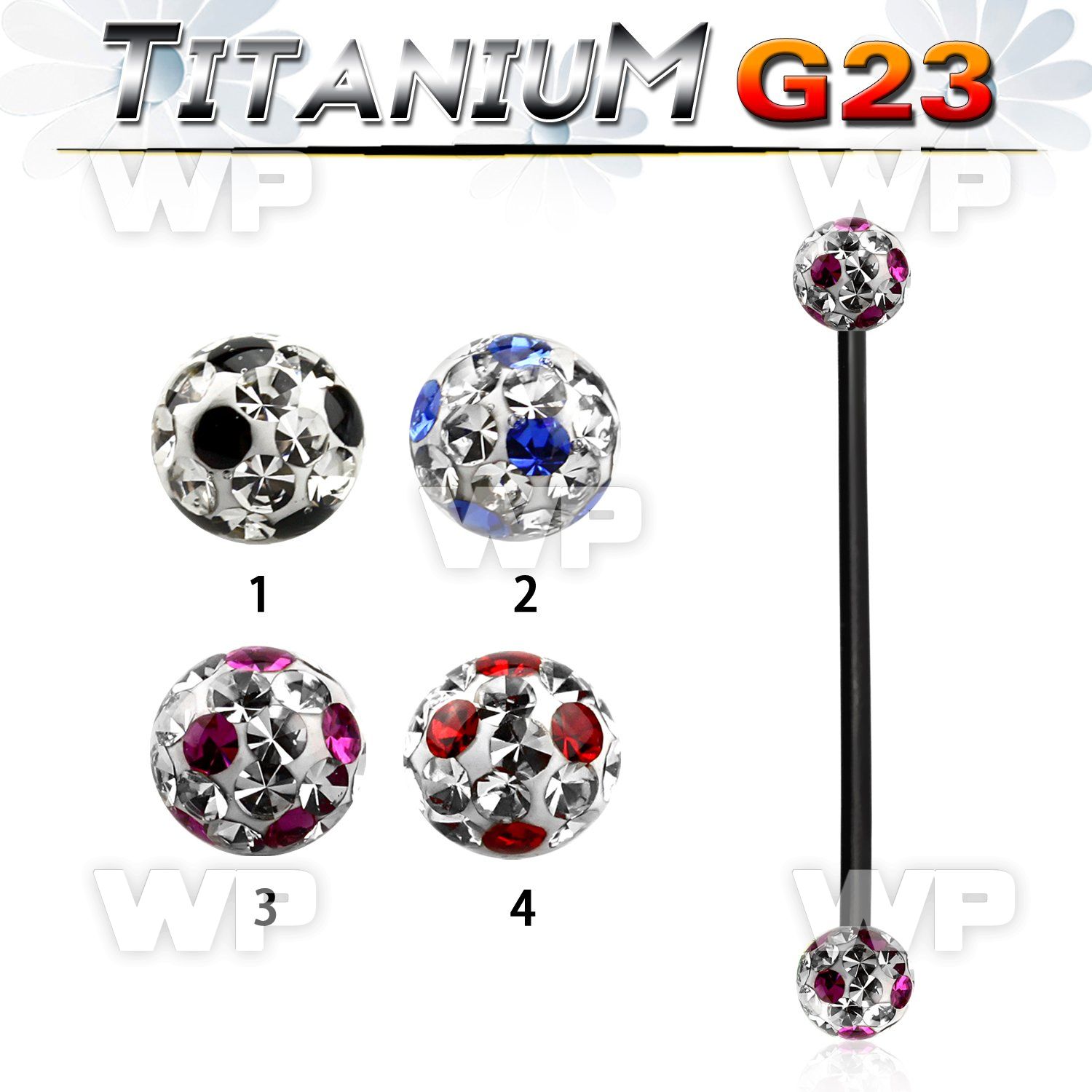 hr8udas7 ion plated g23 titanium industrial barbell 1 6mm 5mm mul 
