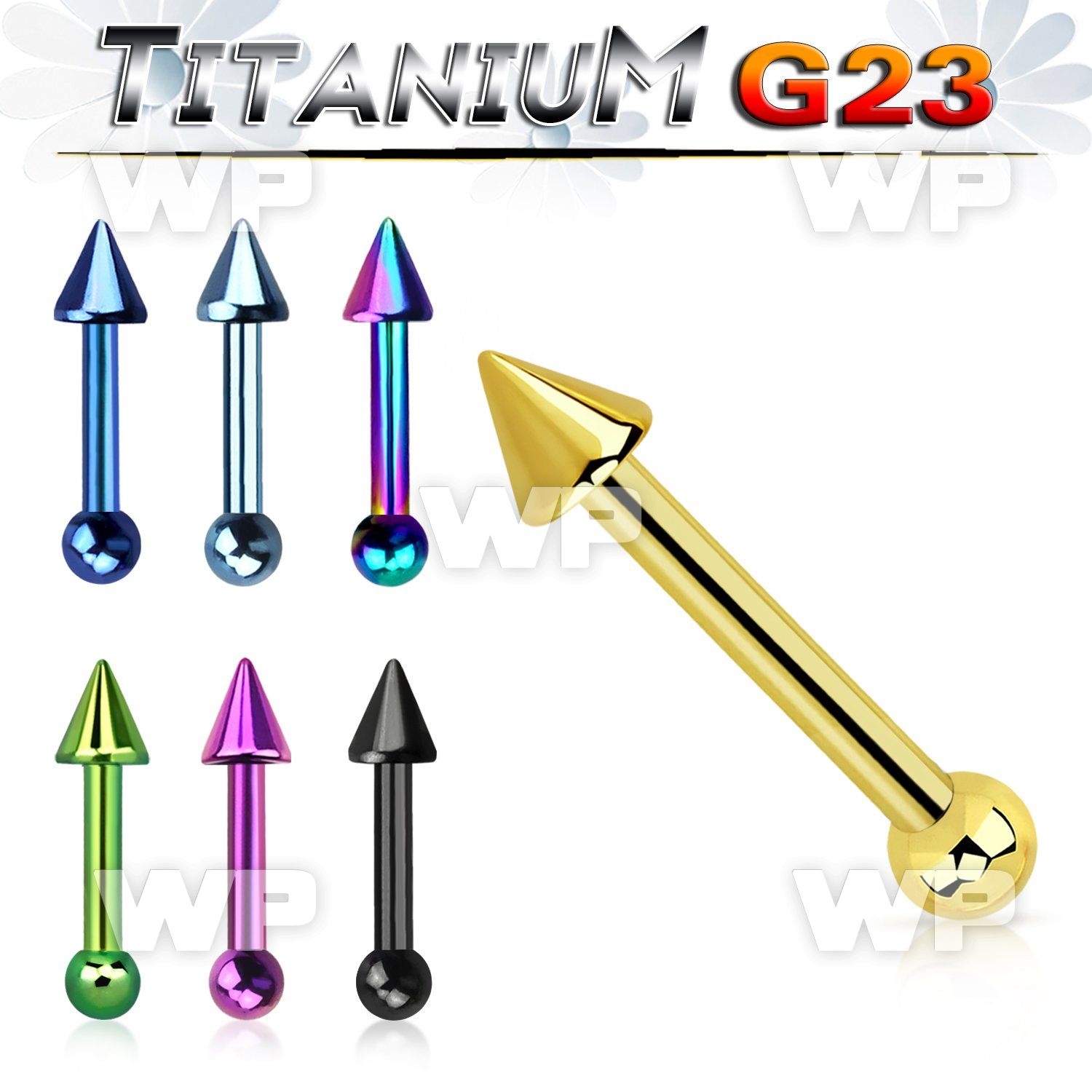 hrairey ion plated g23 titanium tragus barbell 1 2mm 2 5mm cone tragus piercing