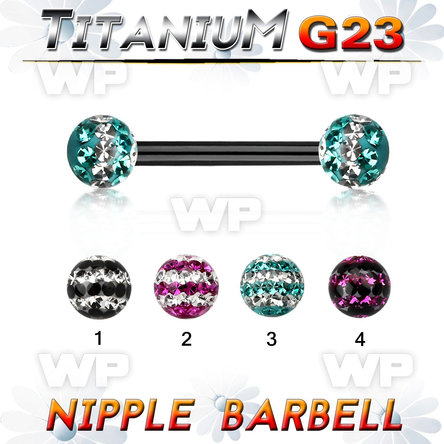 hrumdas1 ion plated g23 titanium nipple barbell 1 6mm 5mm ferido nipple piercing
