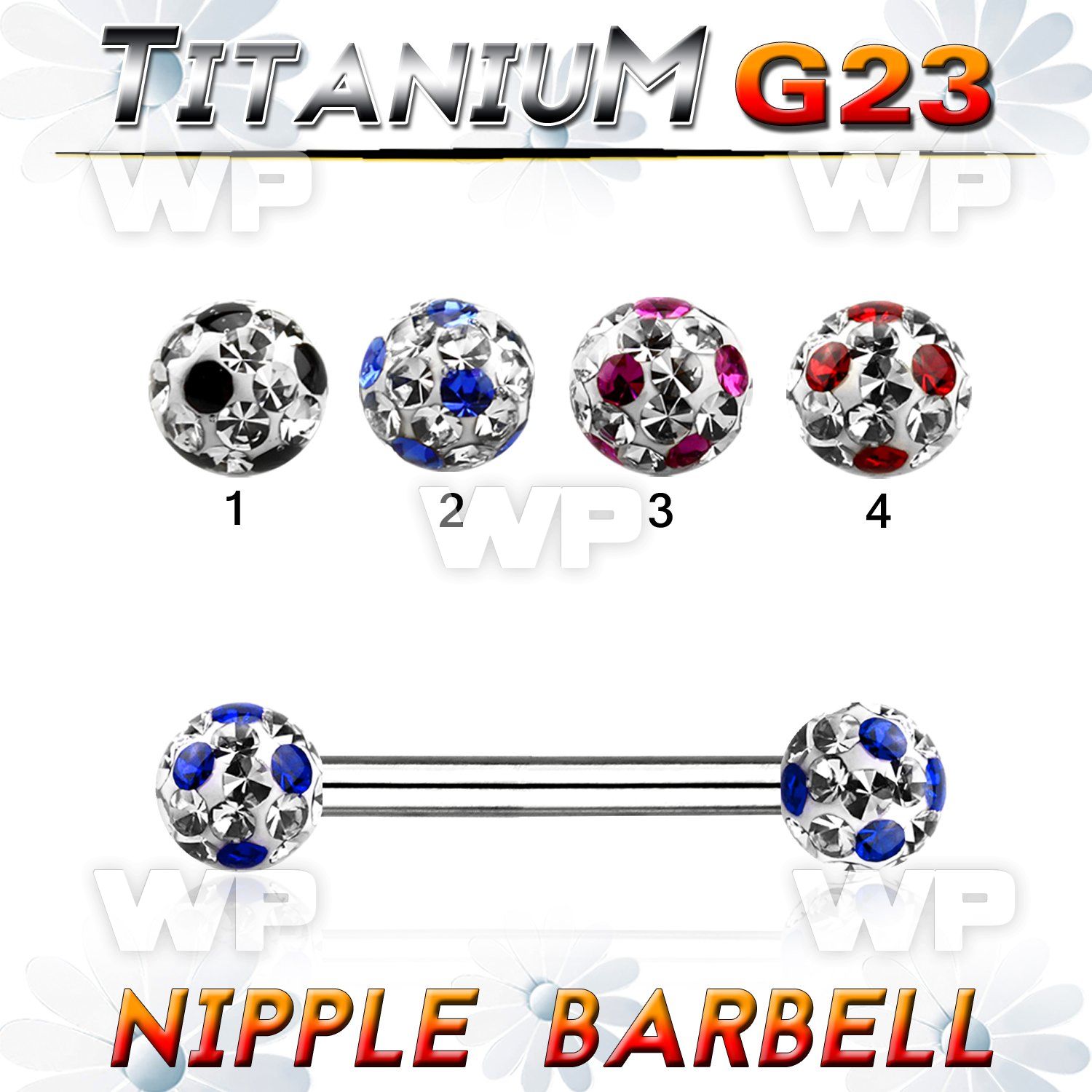 humdas7 g23 titanium nipple barbell 1 6mm 5mm ball ferido glue nipple piercing
