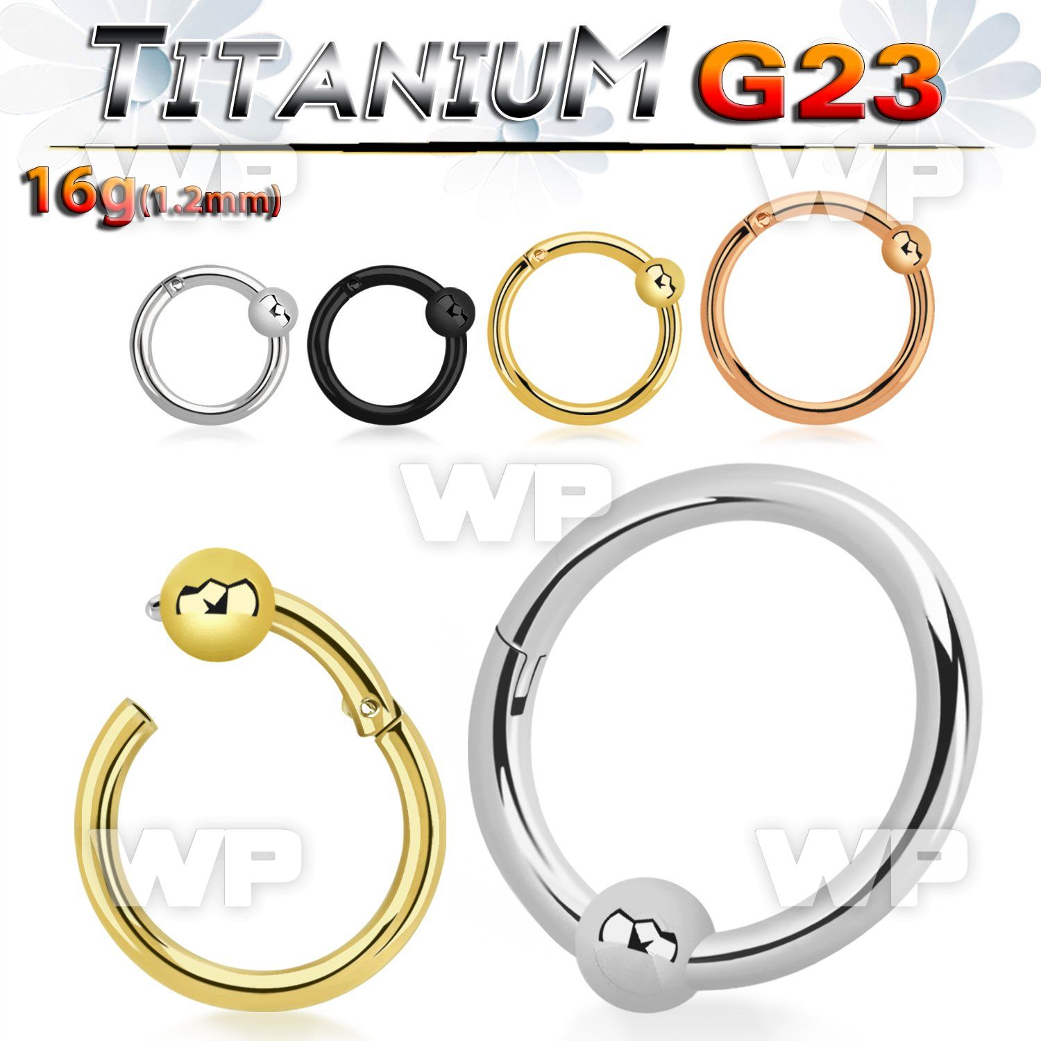 hx46a4f pvd titanium hinged captive hoop 16g