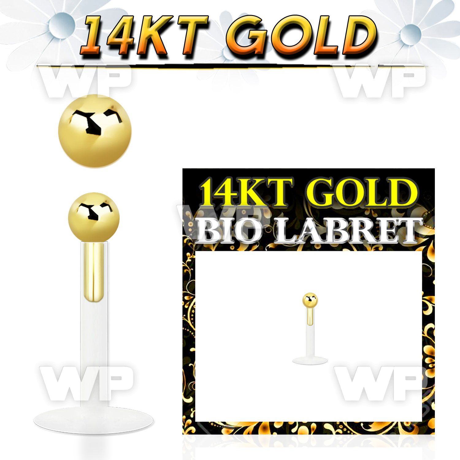 i484ks bio flex labret 1 2mm push in 2 5mm 14kt gold ball lower lip piercing