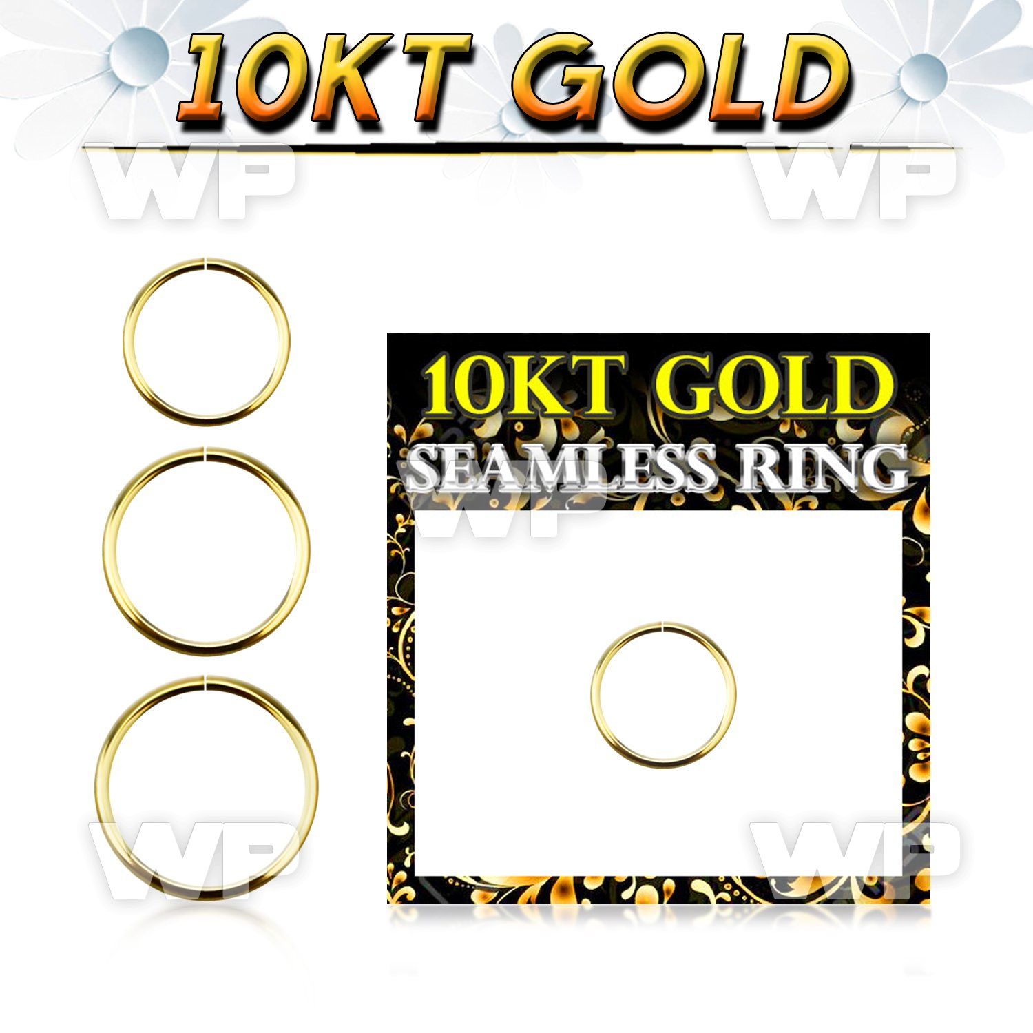 i83wbkk 10kt gold seamless ring 22g
