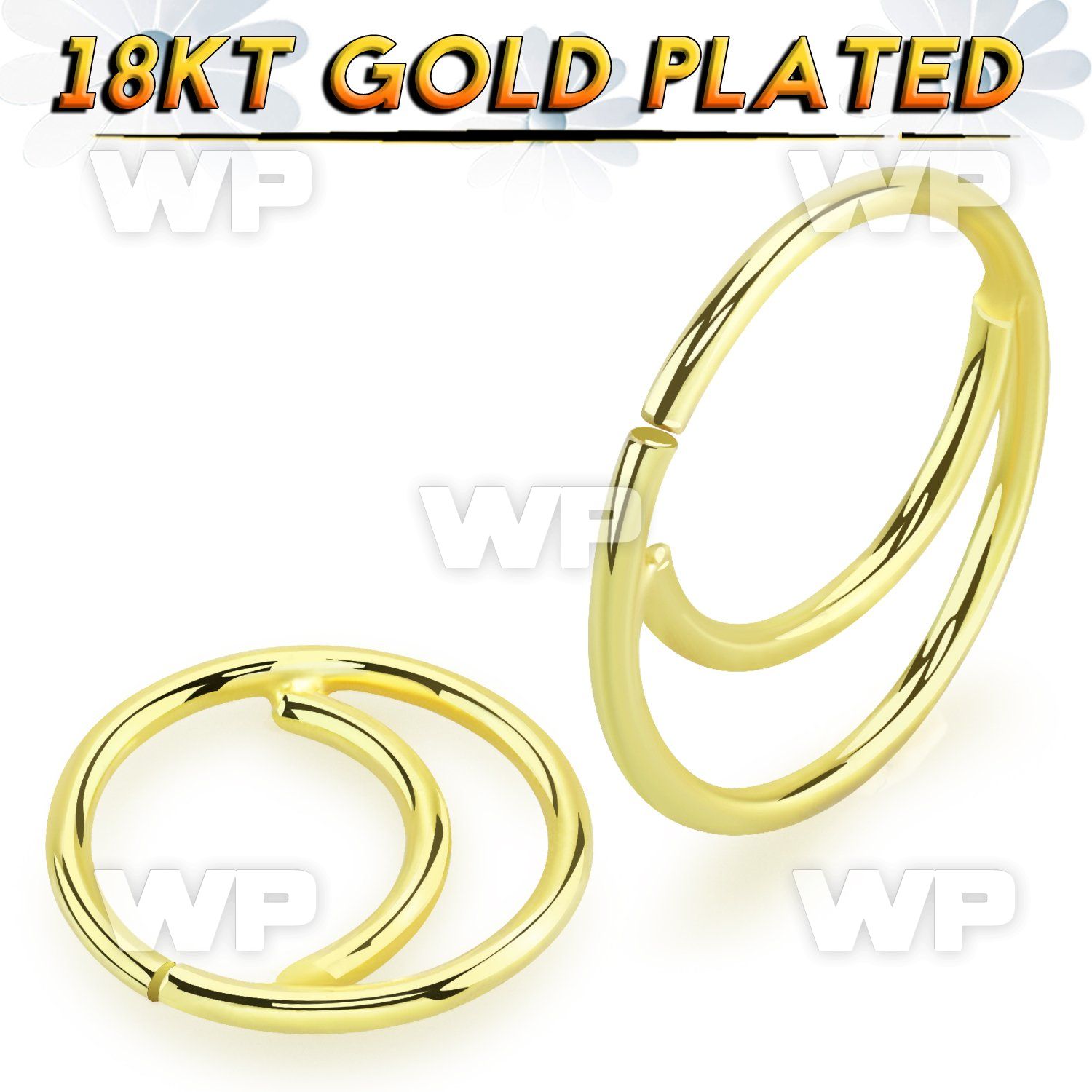 im3w7kp 18kt gold finish 925 silver seamless nose ring moon