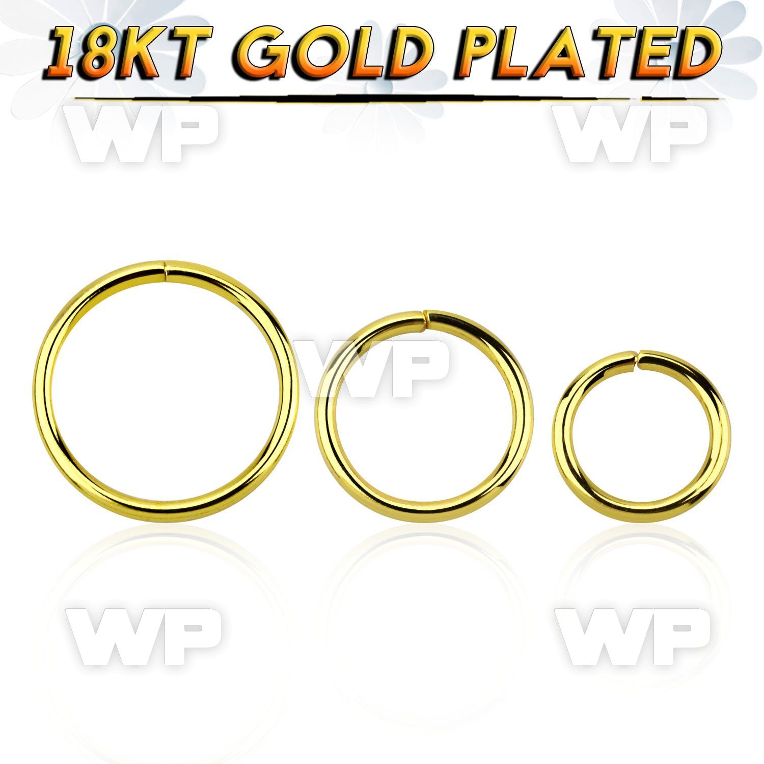 im3wbet silver 925 seamless ring 1mm 18k gold plated an outer eyebrow piercing
