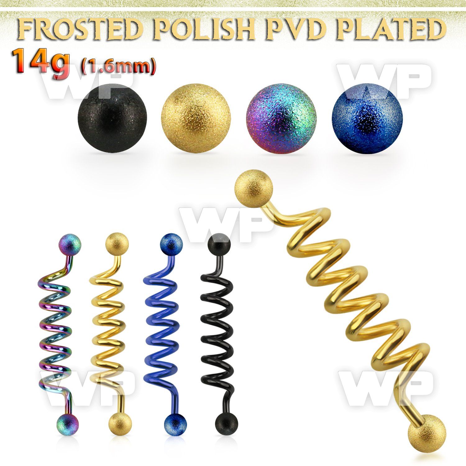 intdfo5 anodized steel industrial coil barbell w frosted balls