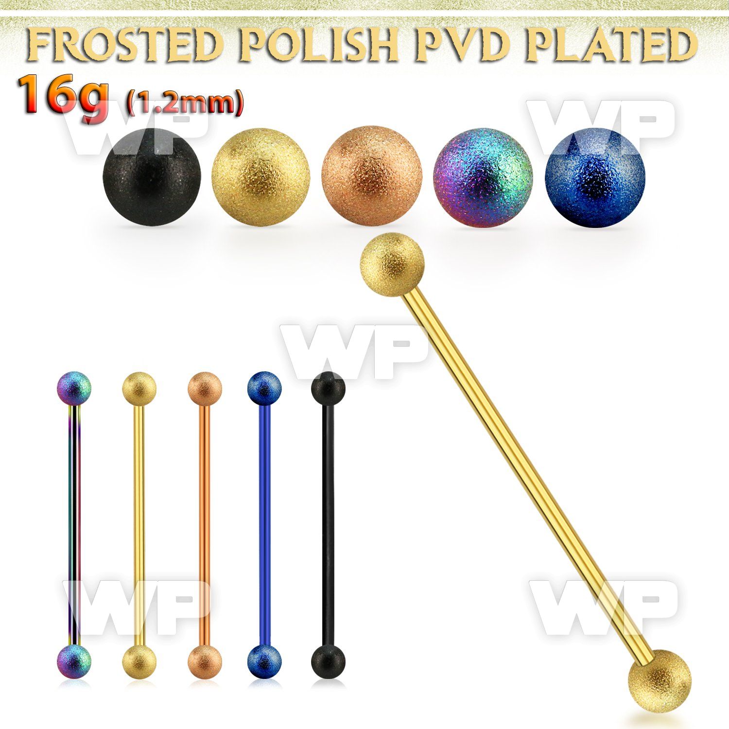 intfo4s anodized steel industrial barbell w frosted steel ball