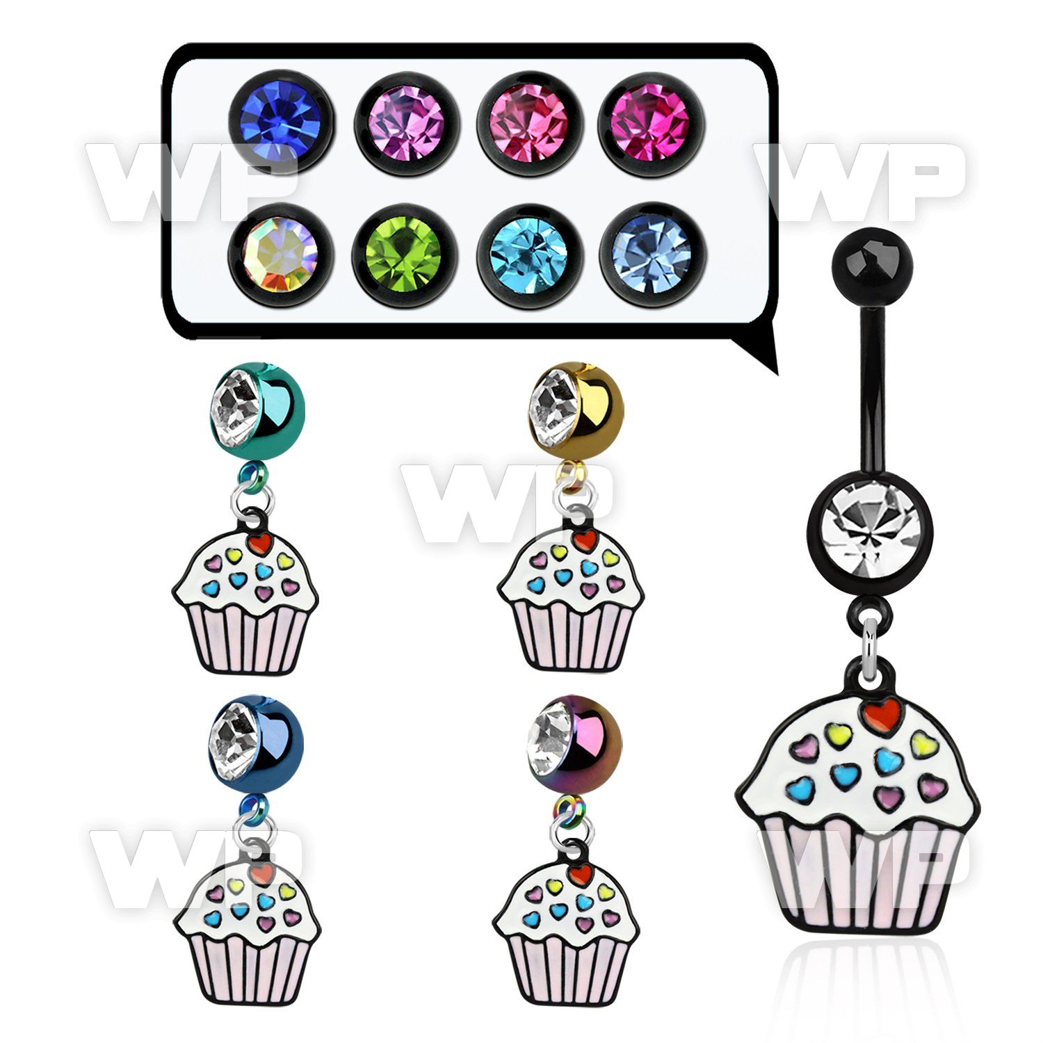 j120sy ion plated steel belly ring upper 5mm plain ball 8mm belly piercing