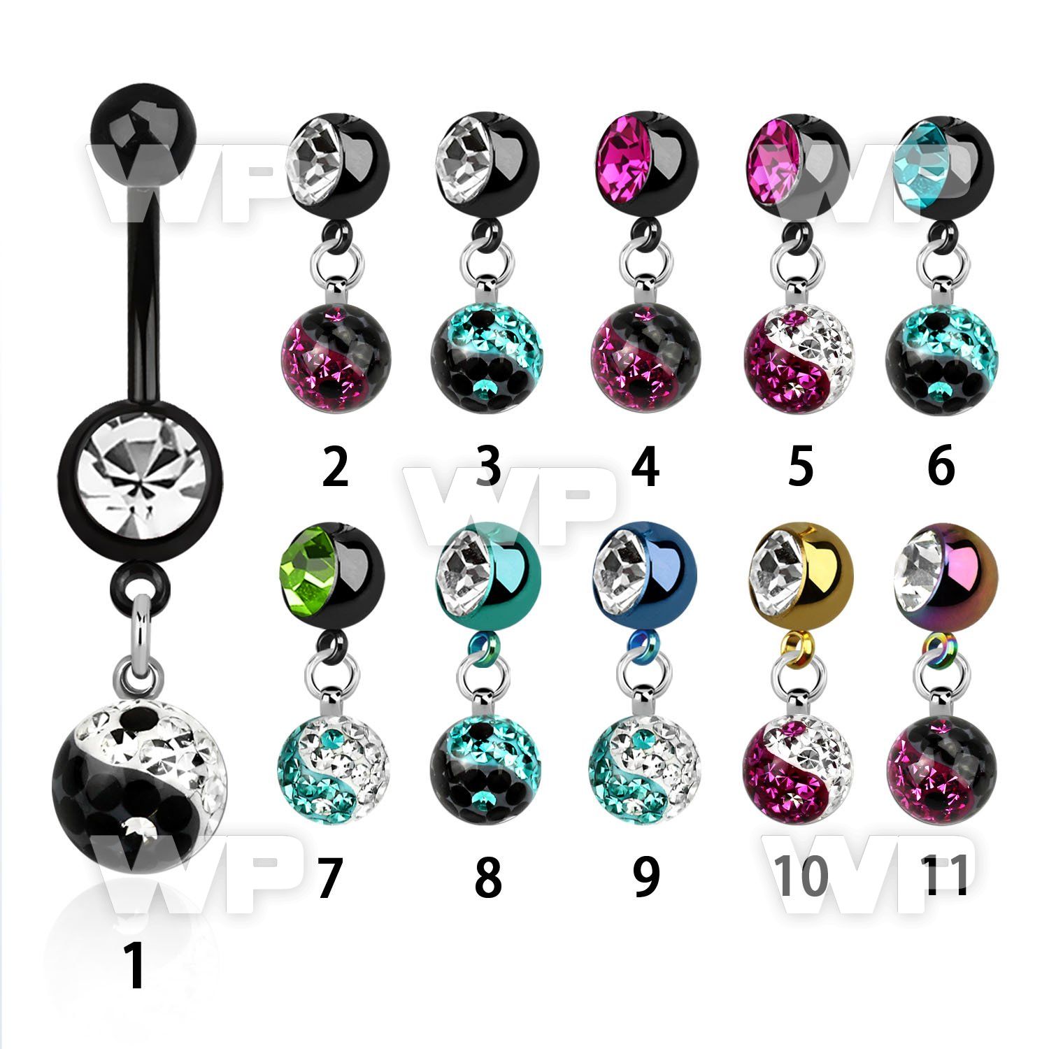 j12datn ion plated steel belly ring l dangling 8mm ball ferido belly piercing