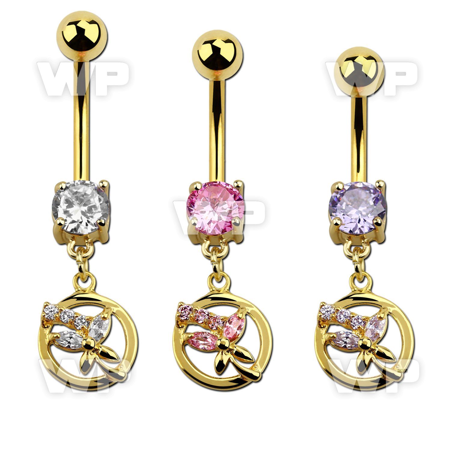 j1igskp gold plated steel belly ring w dangling circle small butt belly piercing