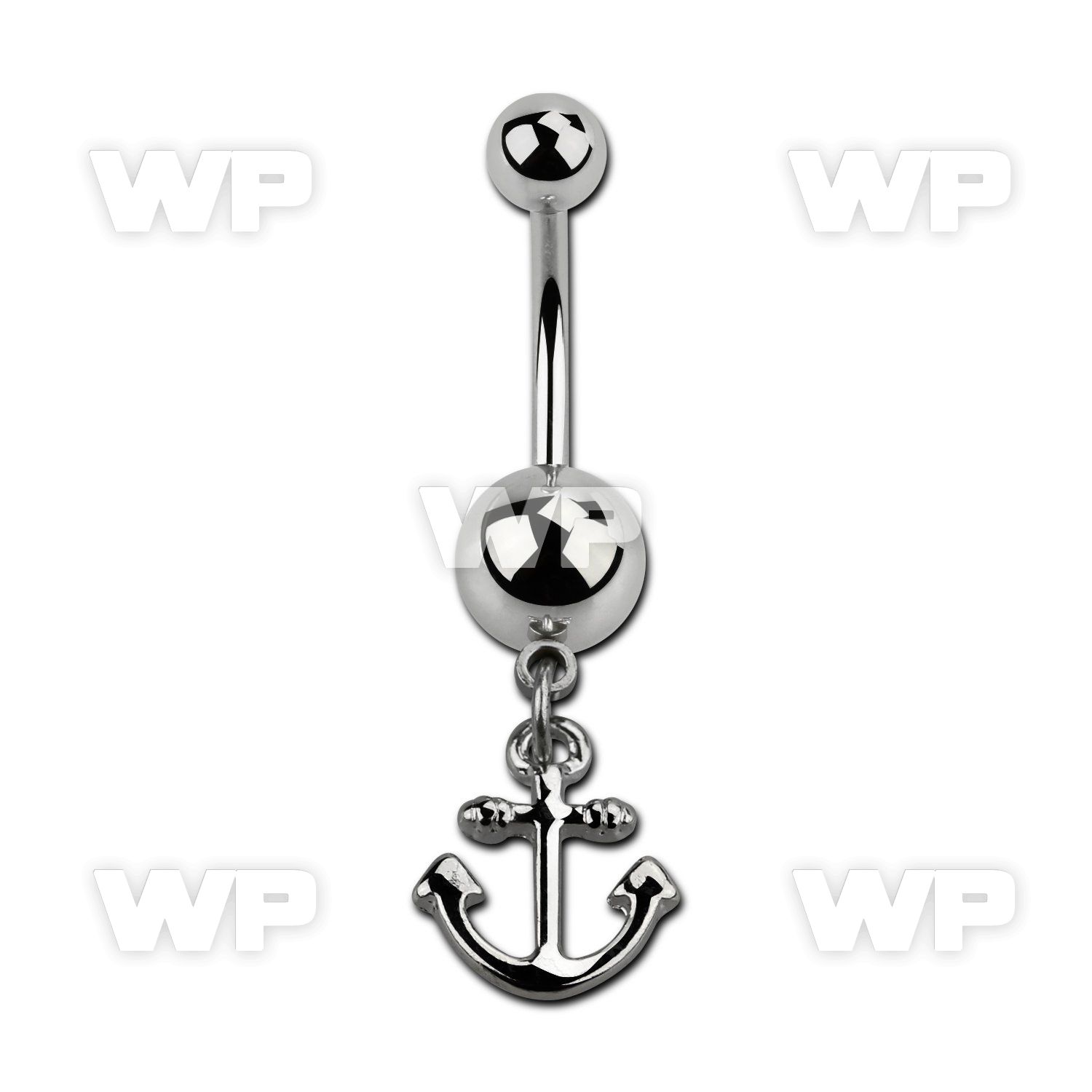 j31yzk steel belly ring normal high polished steel ball dangli belly piercing