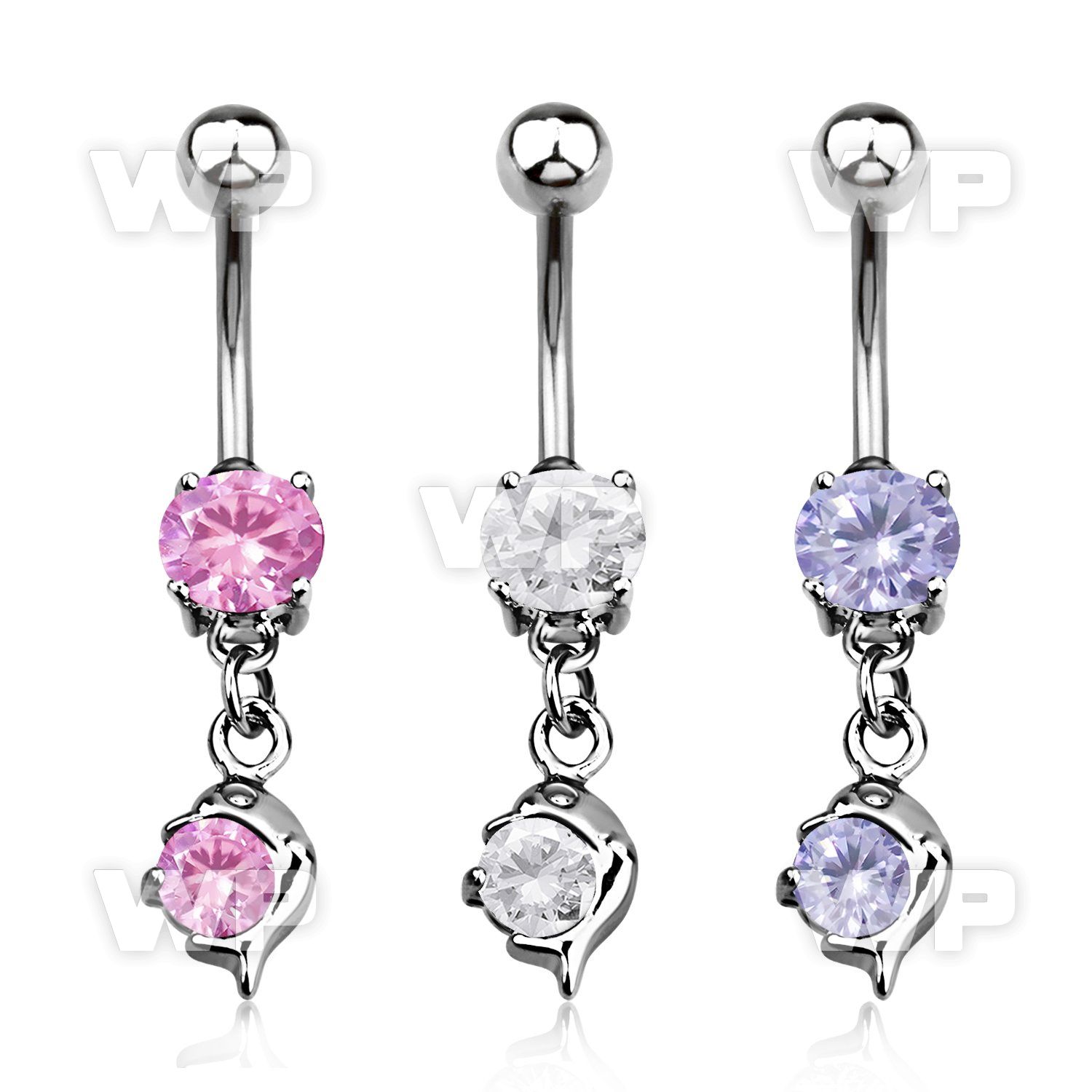 j61gep steel belly ring w dangling dangling small dolphin desi belly piercing
