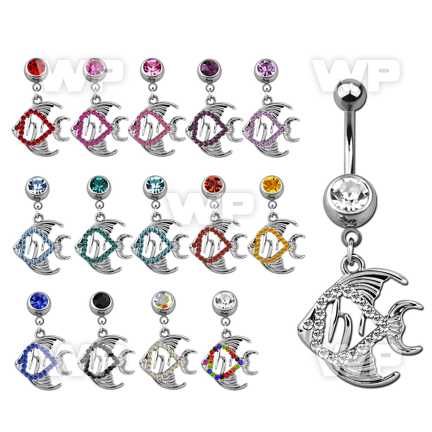 j61y0l steel belly ring 8mm press fit jewel ball dangling multi belly piercing