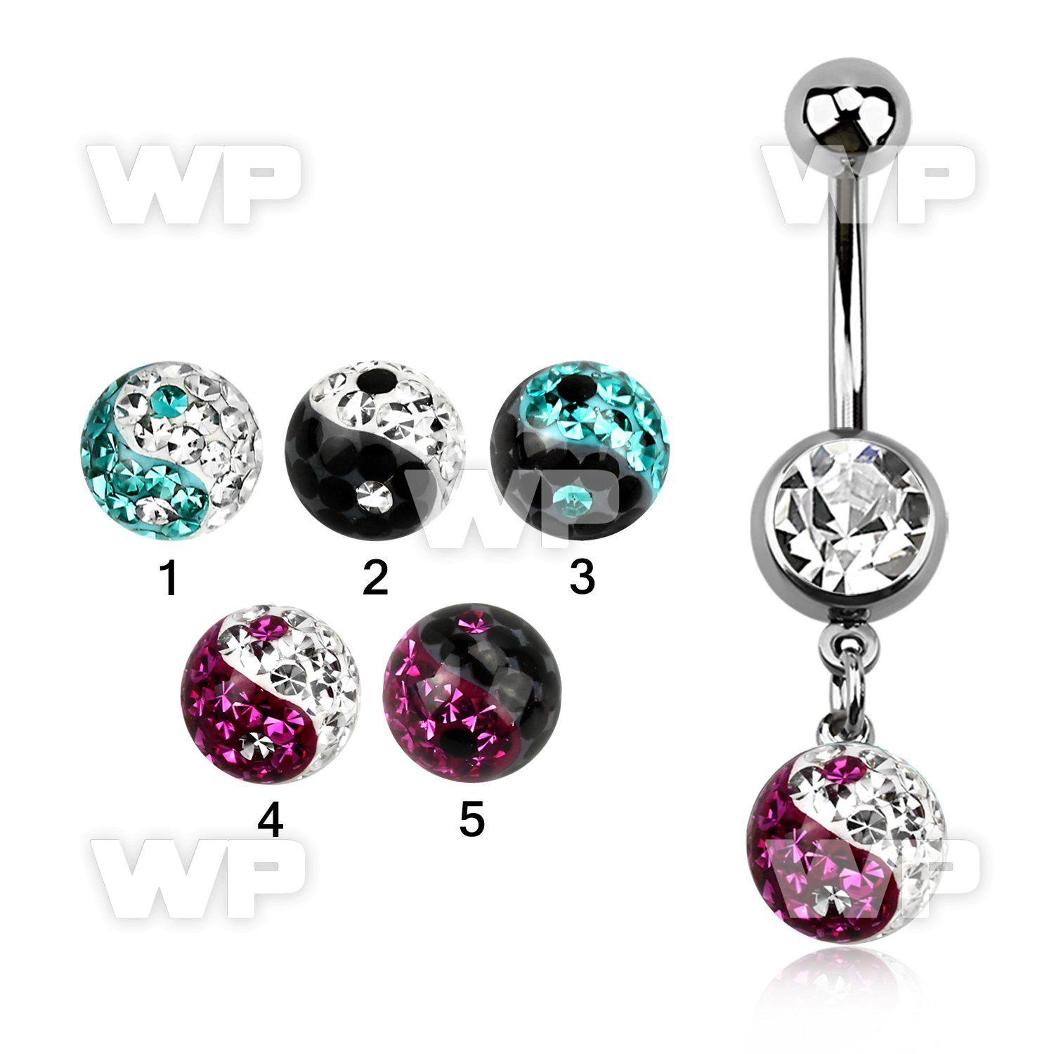 j61ykyn steel belly ring 8mm press fit lower jewel ball danglin belly piercing