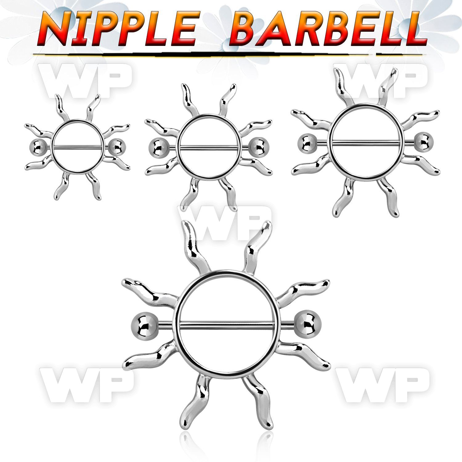 j6umep0 sun shaped janet jackson type nipple shield surgical stee nipple piercing