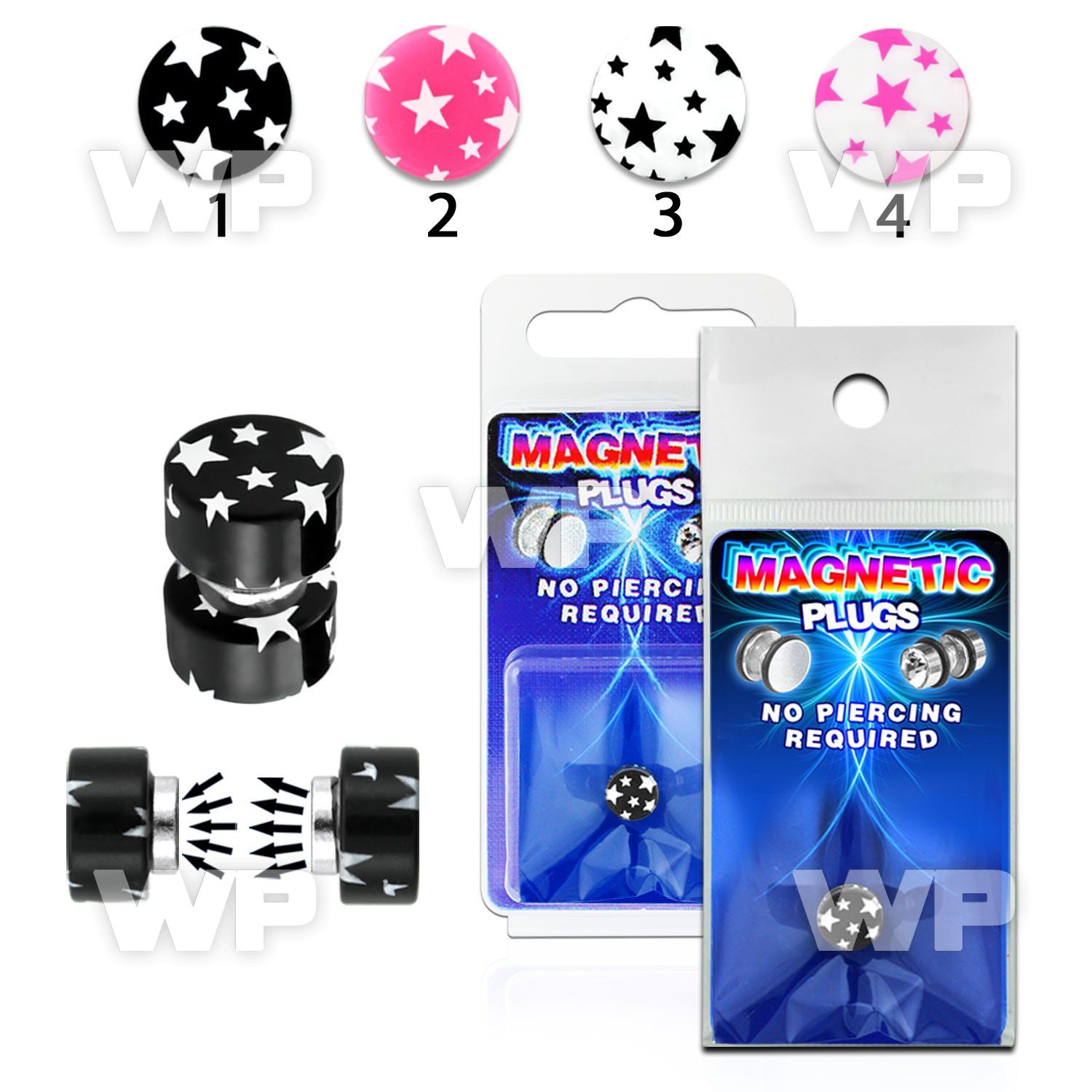 m2jmeek acrylic magnetic fake cheater plug out o ring s cute mult belly piercing