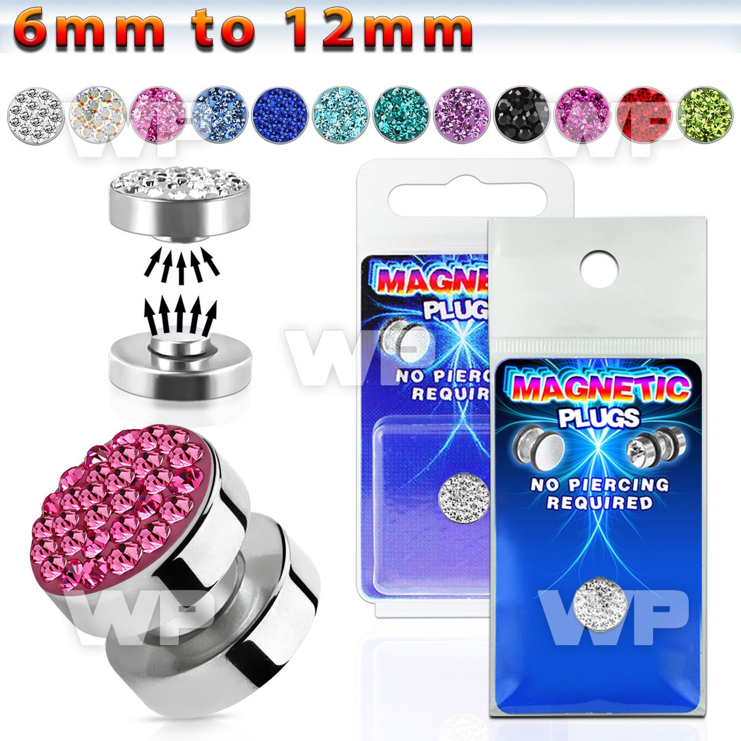 m2jmepz steel magnetic fake plup ferido glue crystals out belly piercing