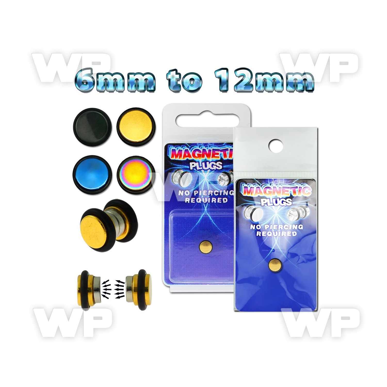 m2jmkl ion plated steel magnetic fake plup o ring belly piercing