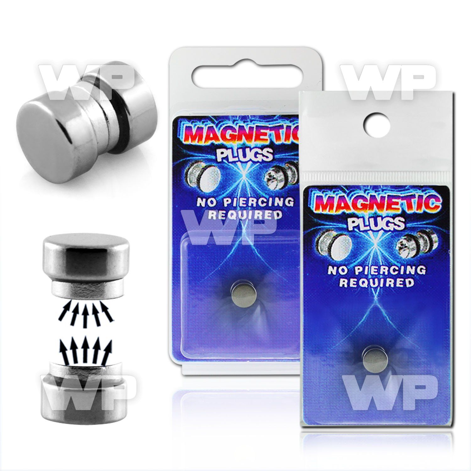 m2jmyz steel magnetic fake plup out o ring belly piercing