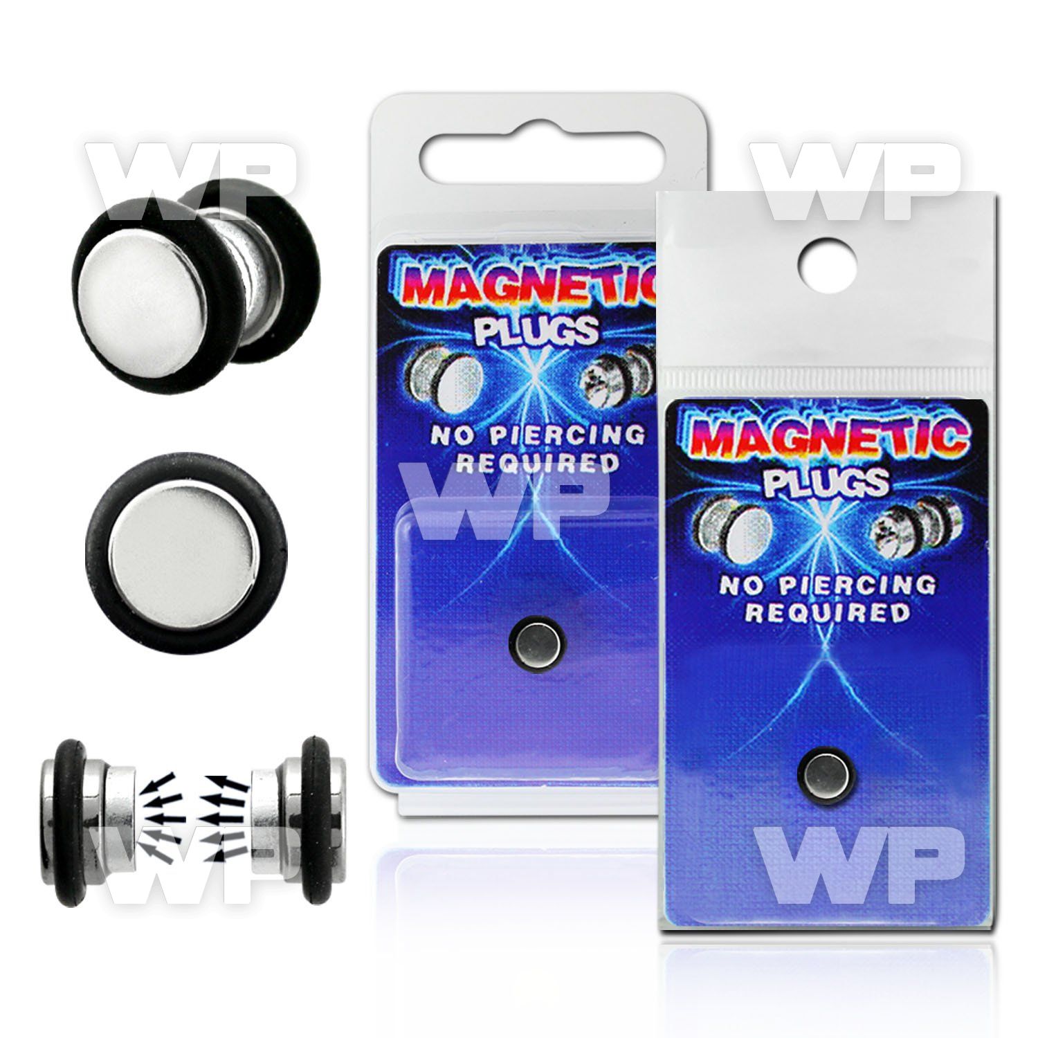 m2jmzp steel magnetic fake plup o ring belly piercing