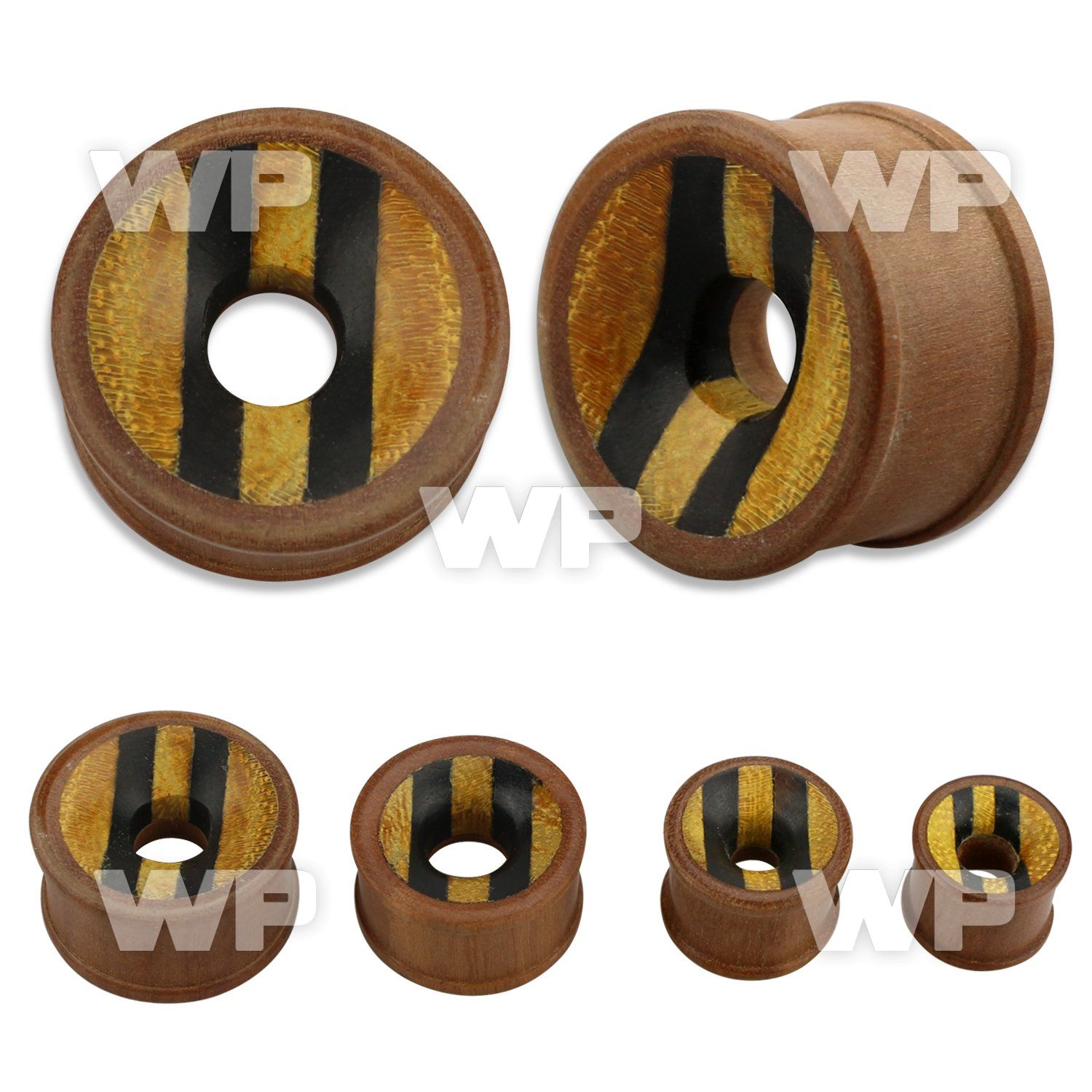 m37n organic double flare flesh tunnel sawo black areng croc ear lobe piercing