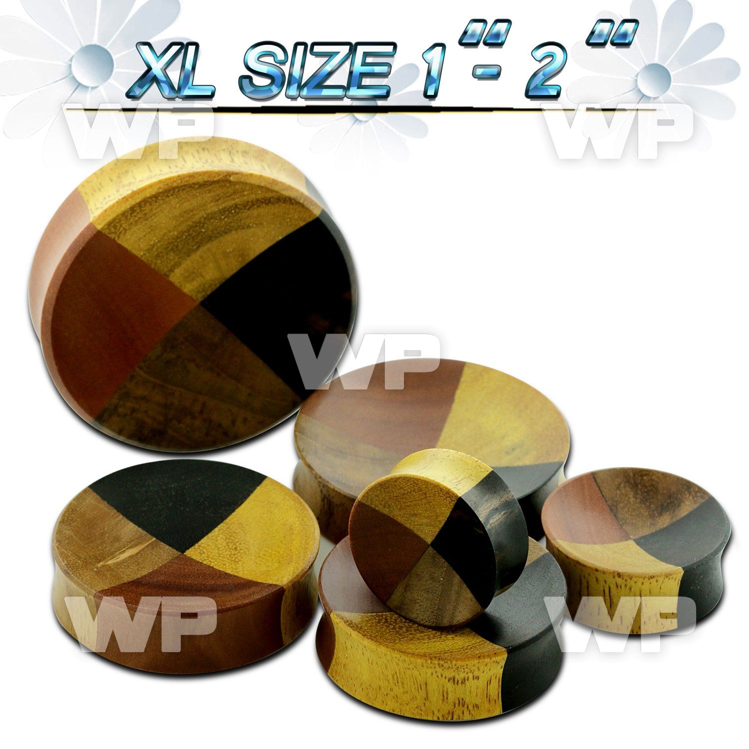 mc37rfb xl big gaue sized concave double flare plug four differen ear lobe piercing