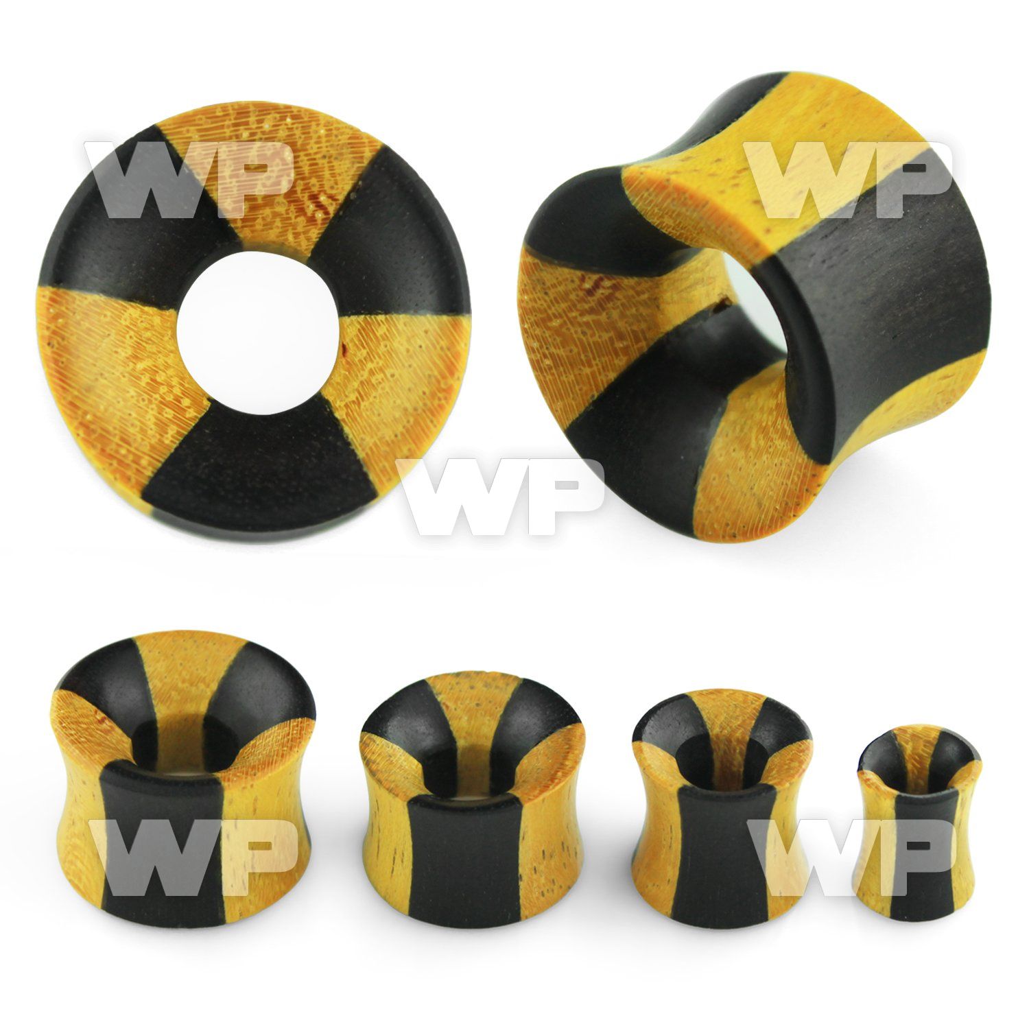 mc75 organic double flare flesh tunnel black areng wood jack ear lobe piercing