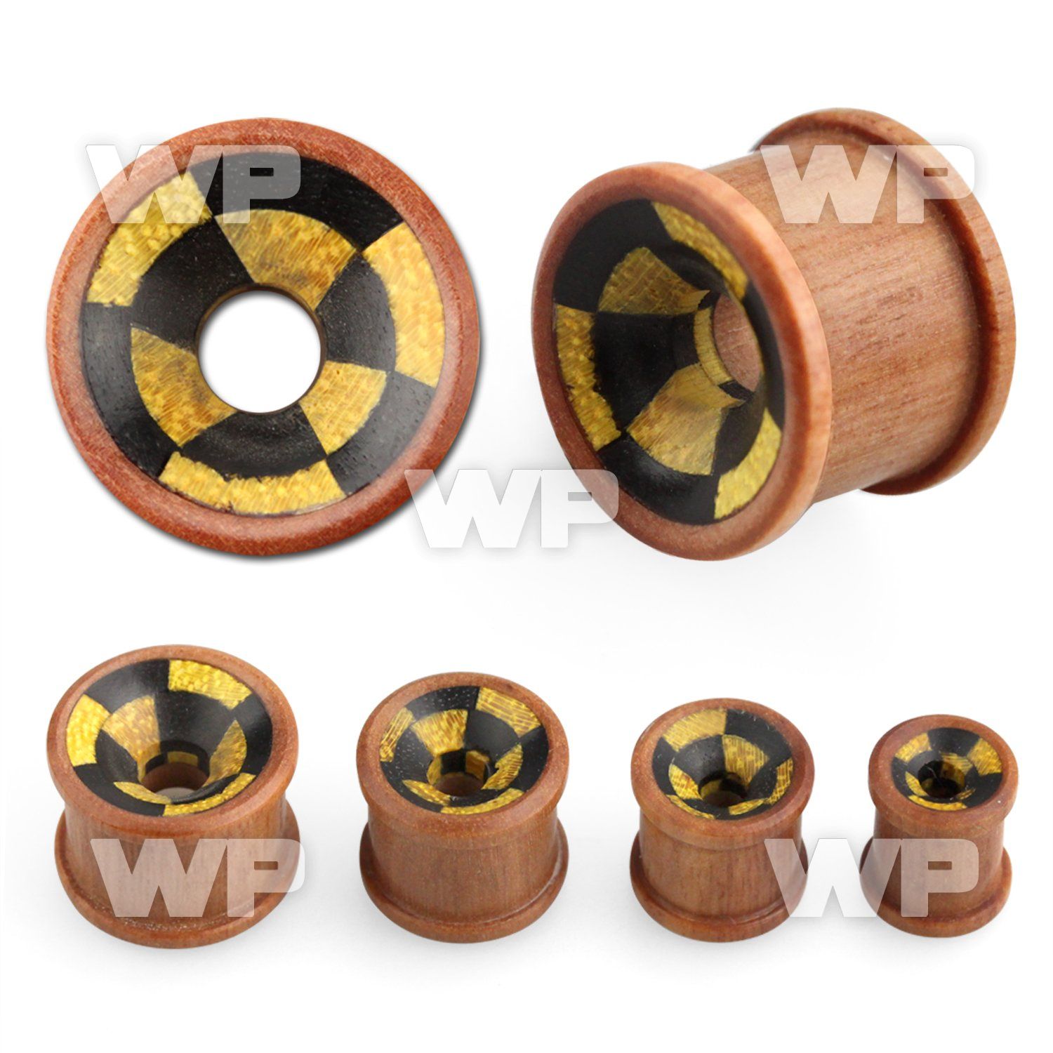 mc75f organic double flared flesh tunnel black areng wood jac ear lobe piercing