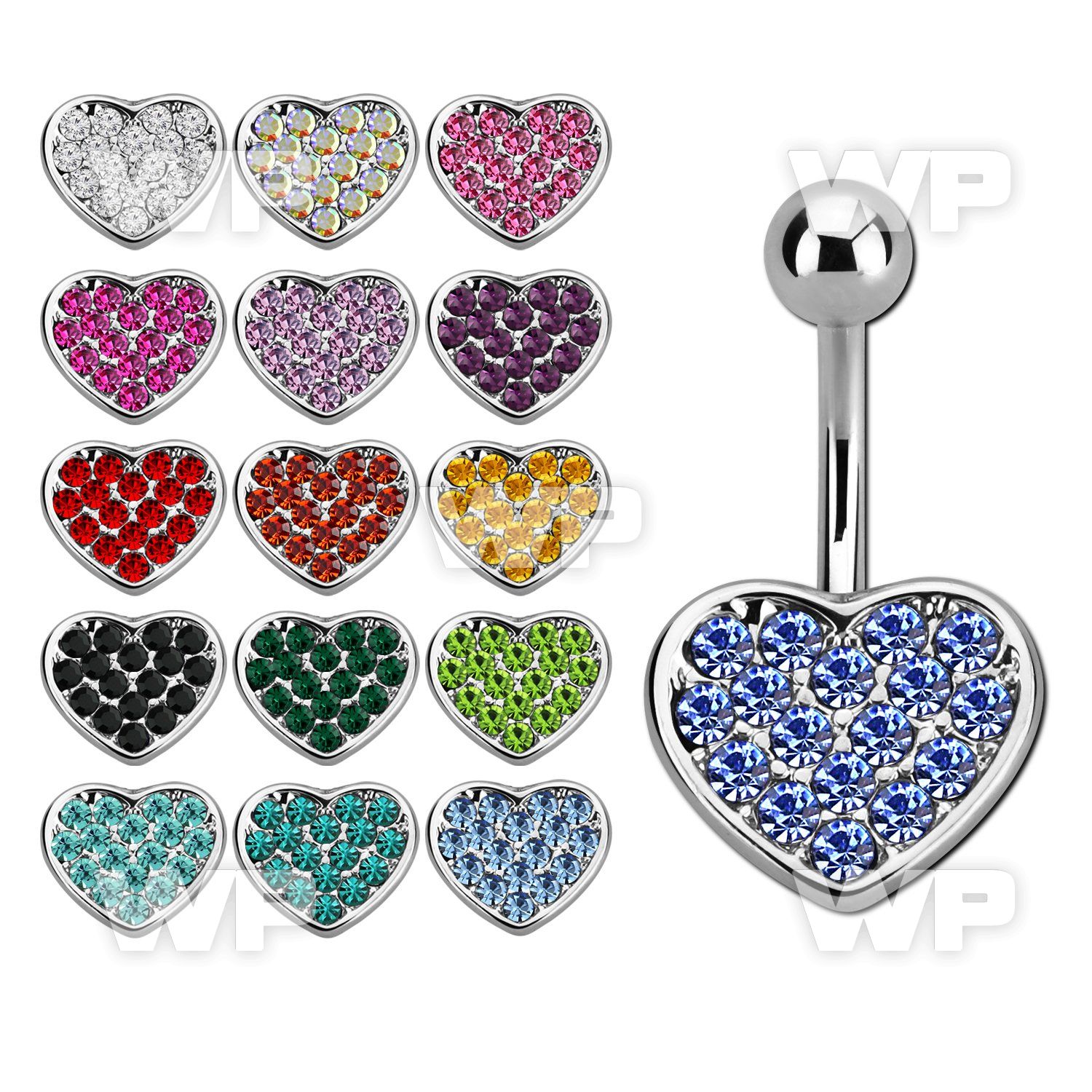 mcd365 steel belly banana w ferido glued crystal heart