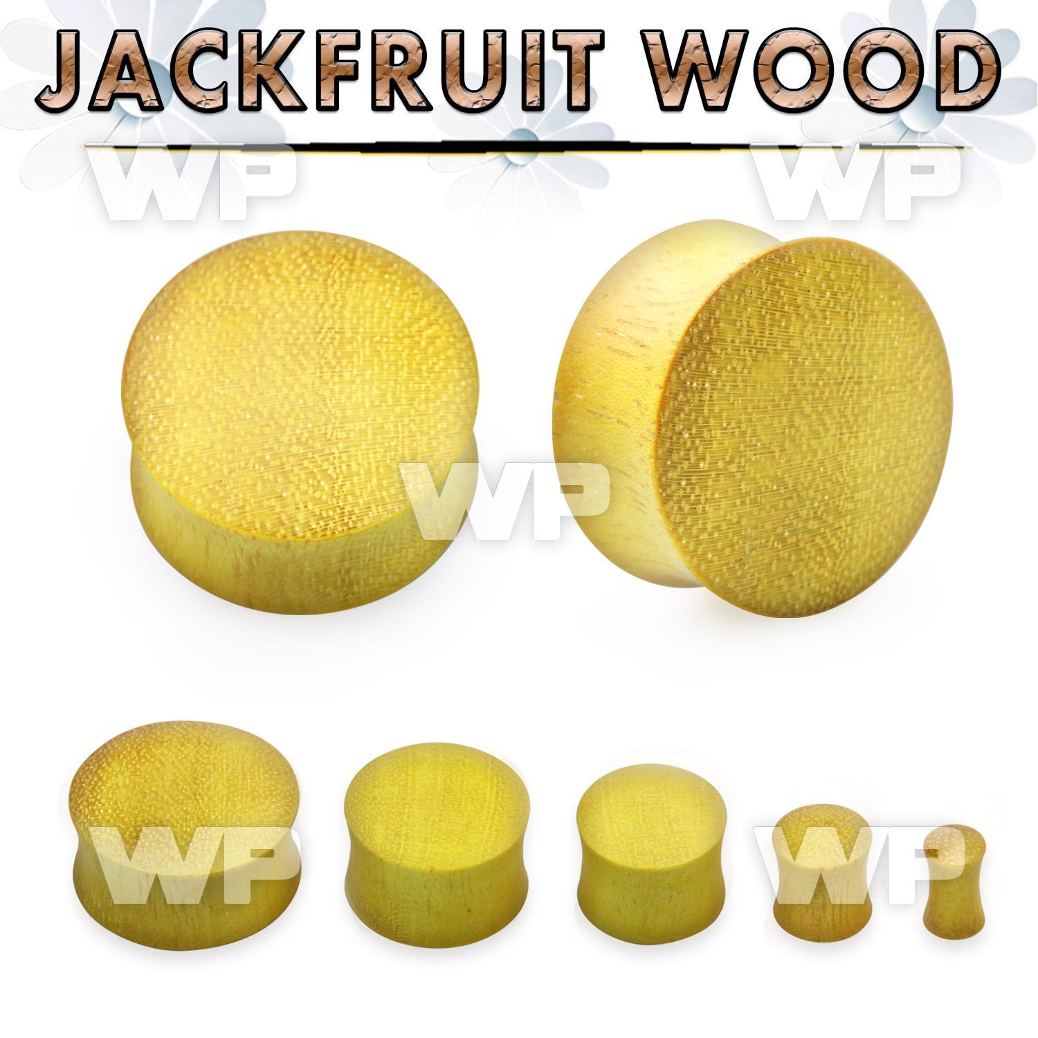 moc double flare jack fruit wood saddle plug ear lobe piercing