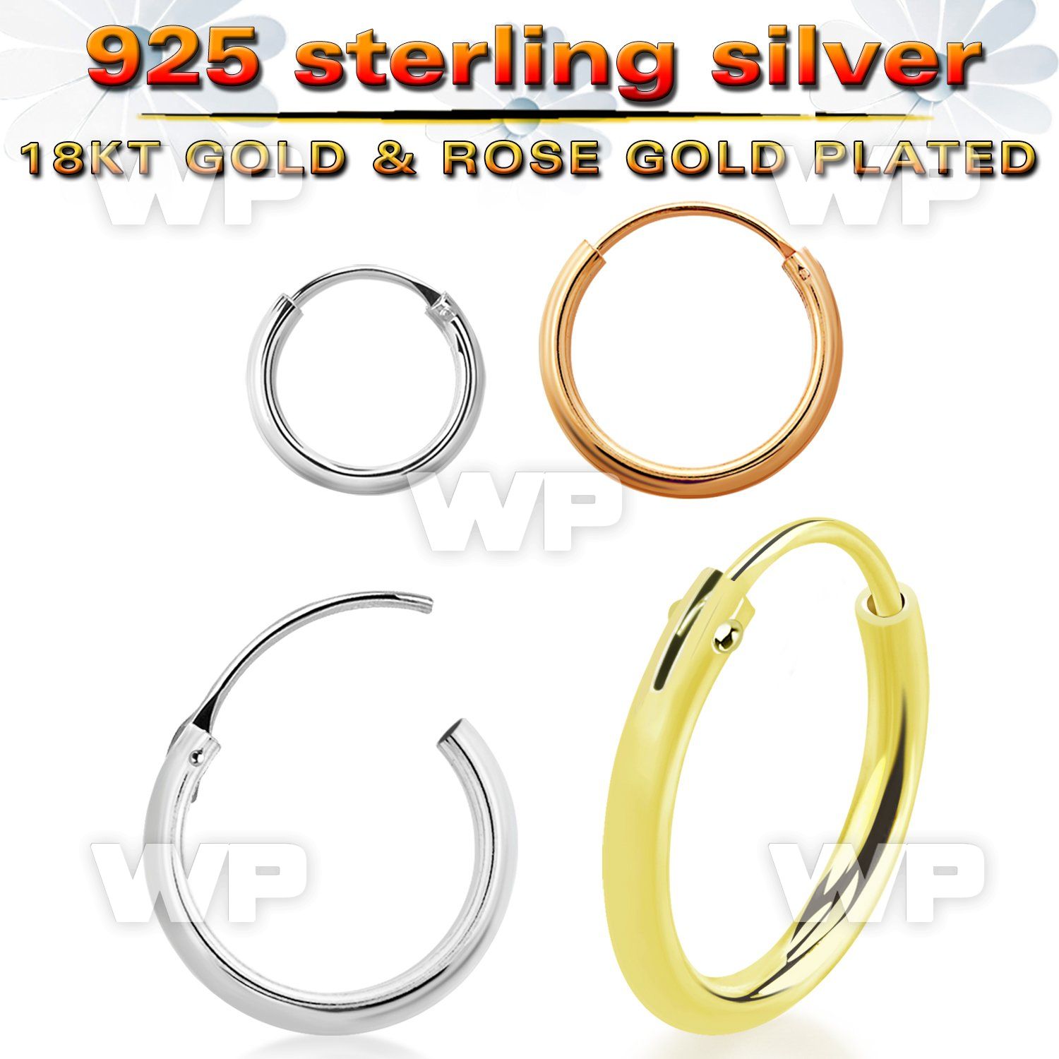 mx5b pair 925 silver hoop earrings