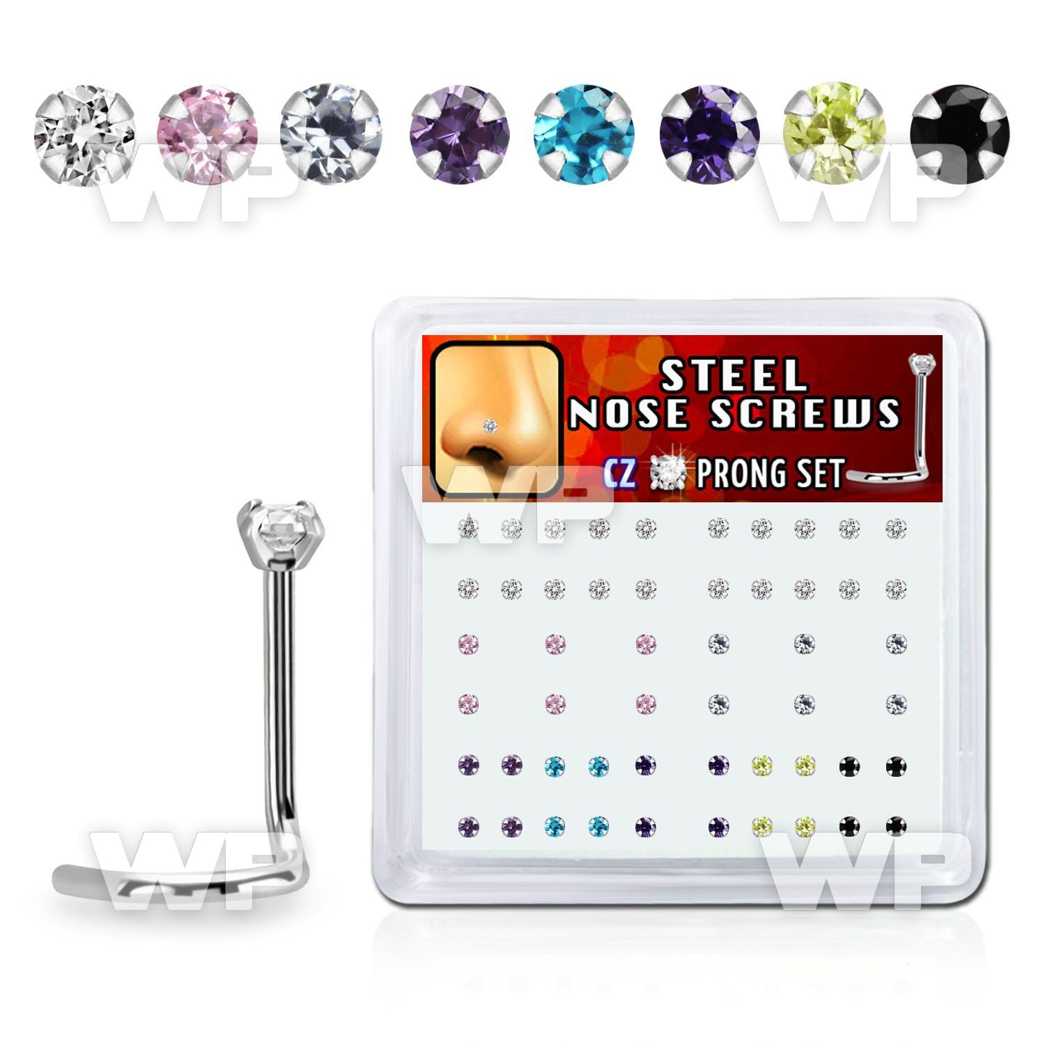 nswz2xm box w steel nose screws ,20g  w 2mm czs