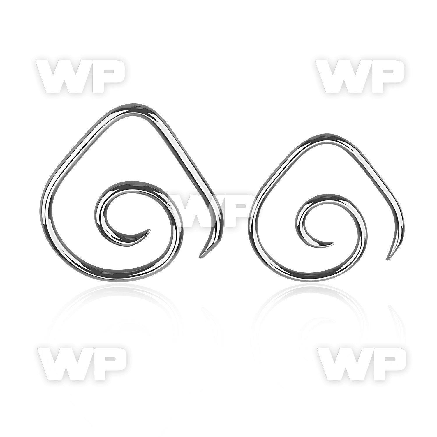 oa7 surgical steel wire spiral taper ear lobe piercing