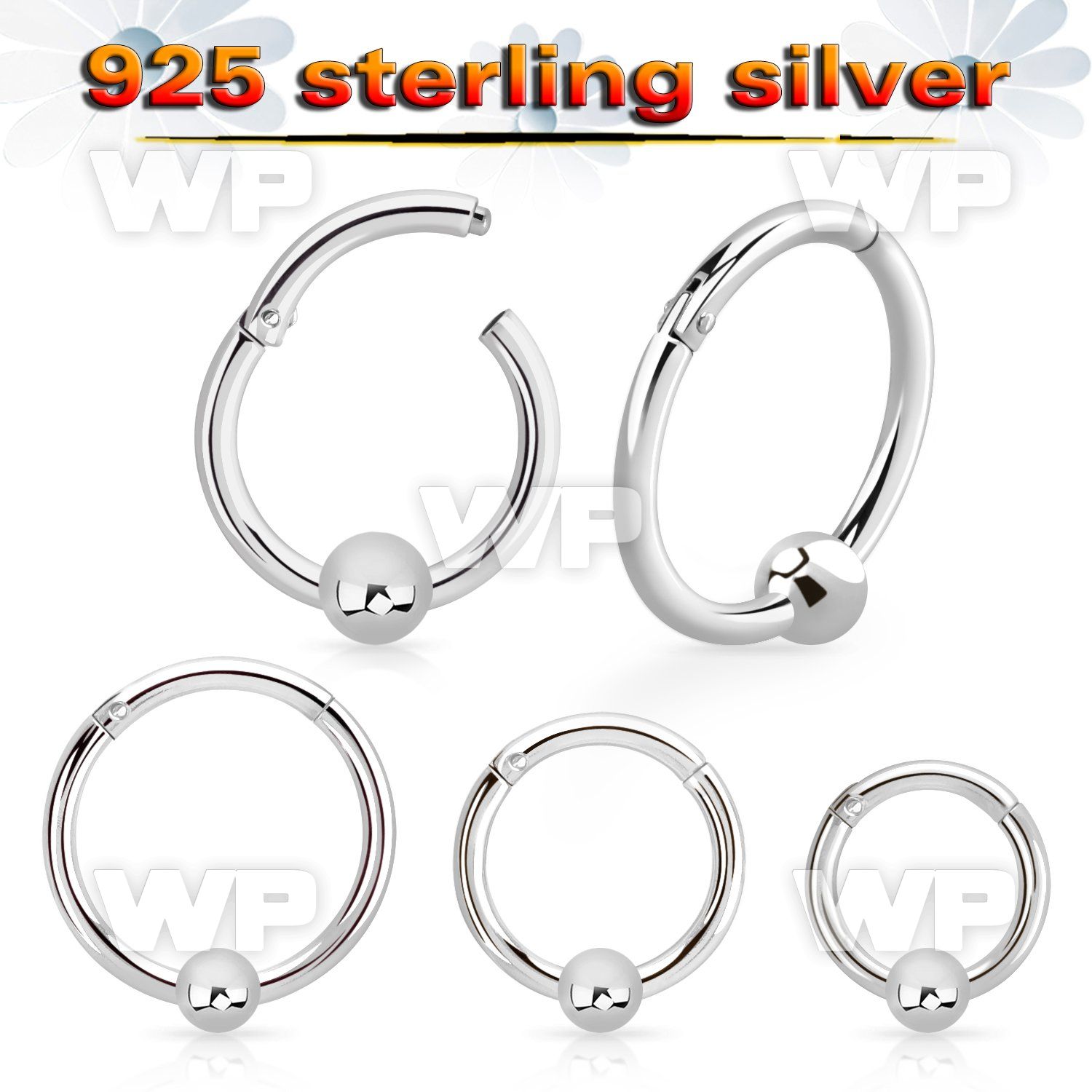 q3wixey4z silver hinged segment clicker 16g