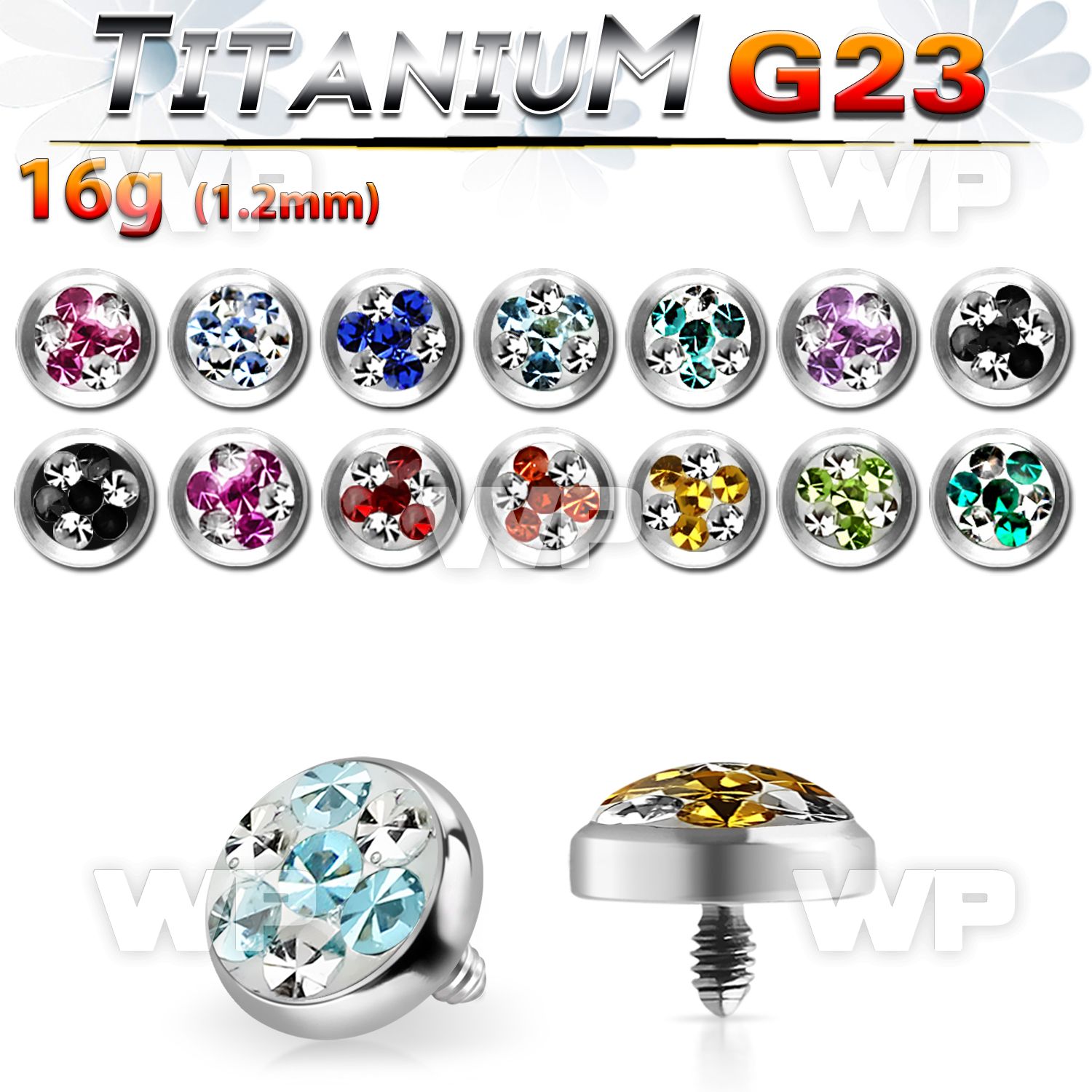 r7das1 surface piercing 5mm g23 titanium dermal top ferido glue surface piercing