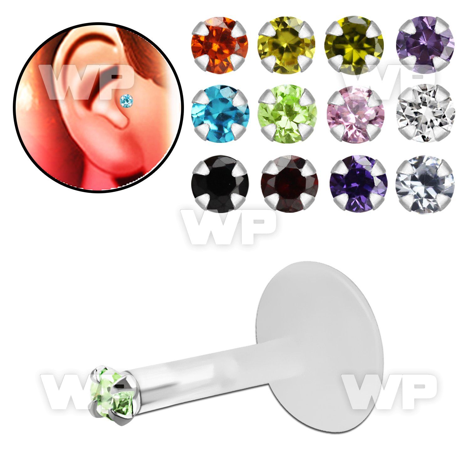 raigt bio flex tragus piercing 1 2mm silver 925 top 1 5mm roun tragus piercing