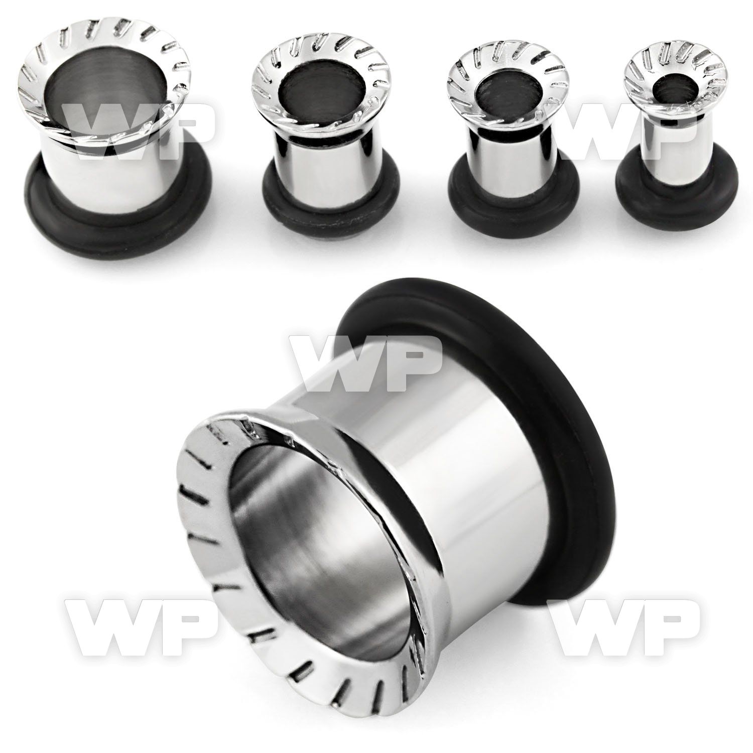 rpg high polished 316l steel single flared tunnel w bevel