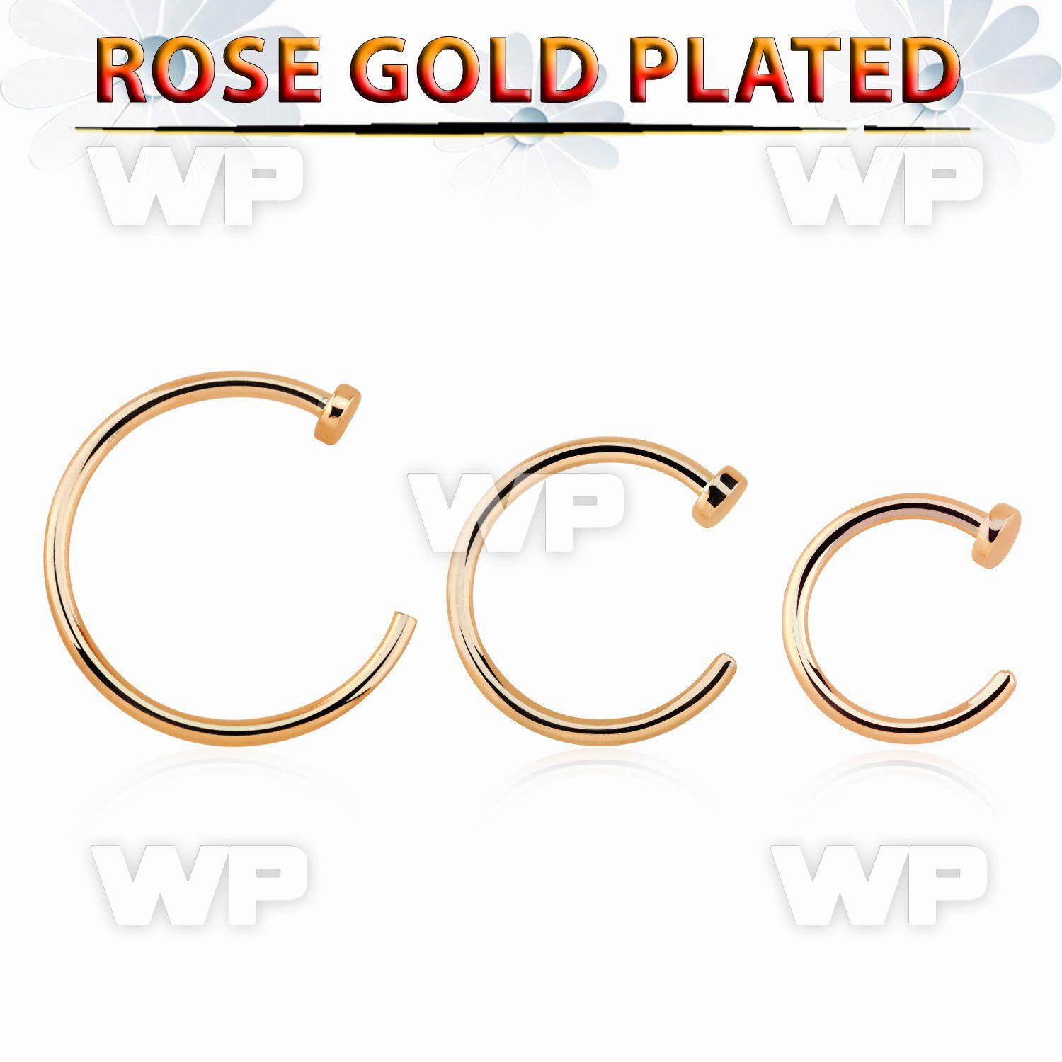 rscln20 rose gold plated silver fake nose clip