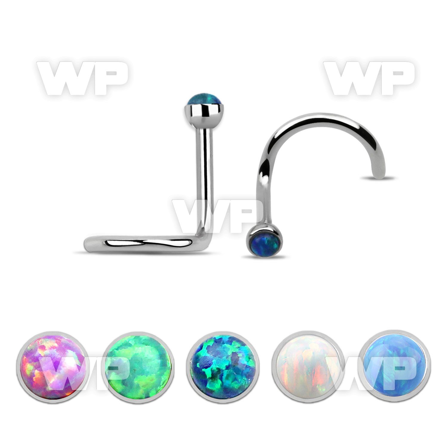 u365m 316l steel nose screw spiral twister barbells w 1 5mm rou nose piercing