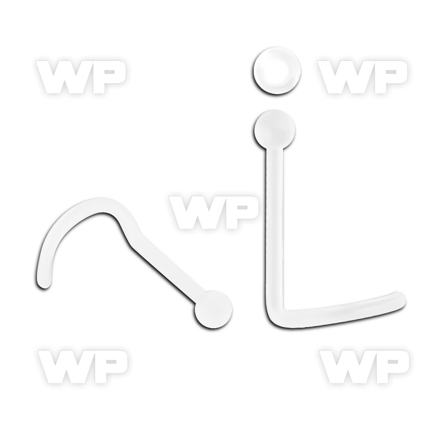 u36arkp clear bio flexible nose screw spirals piercing retainer nose piercing