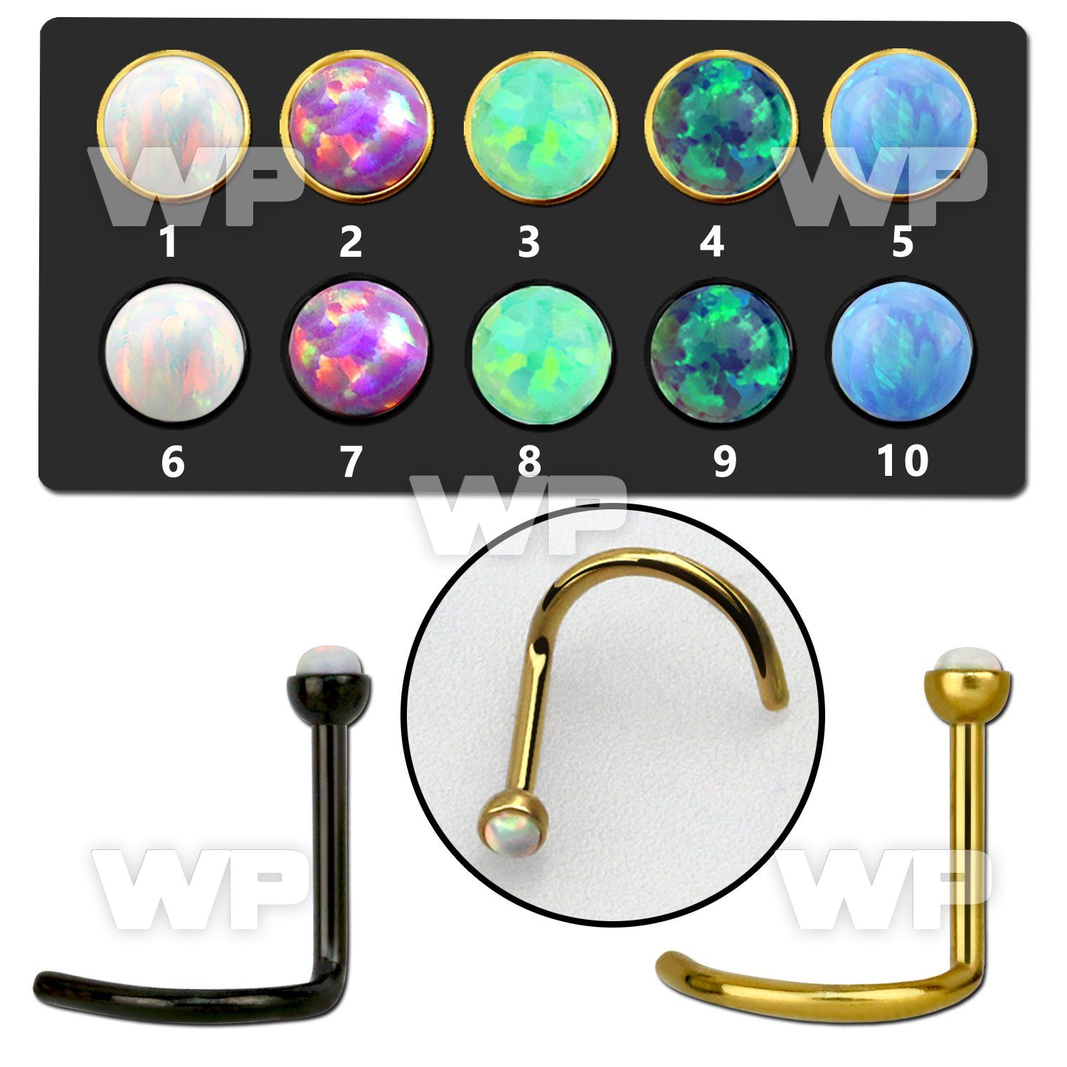 u3r65m ion plated 316l steel uns grade s3160 nose screw spiral nose piercing