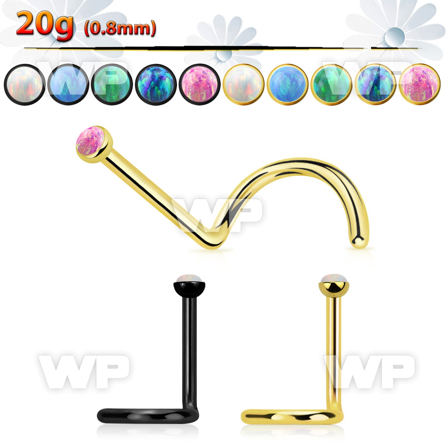 u3r65m ion plated 316l steel uns grade s3160 nose screw spiral nose piercing