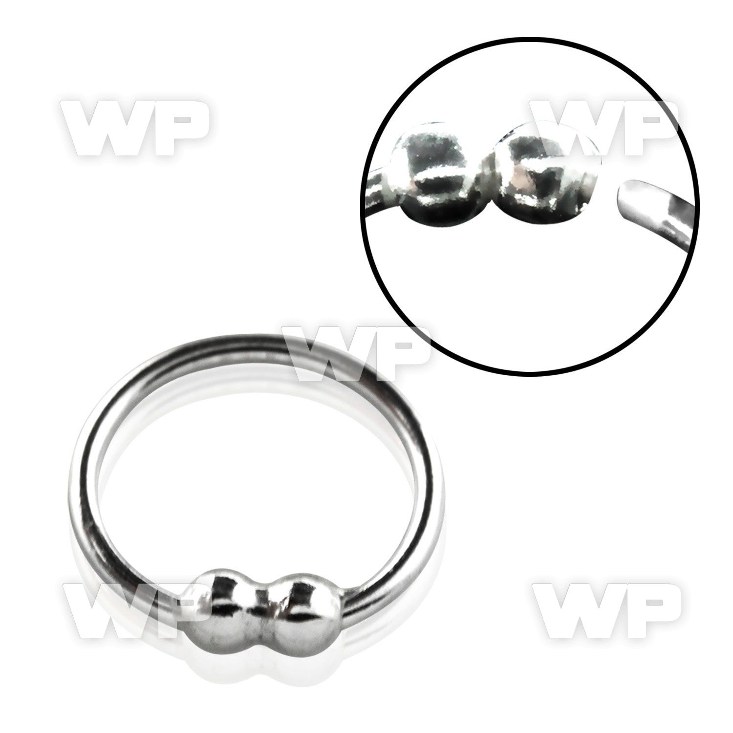 ua3zz silver 925 nose ring 2mm double ball 0 6mm an outer nose piercing