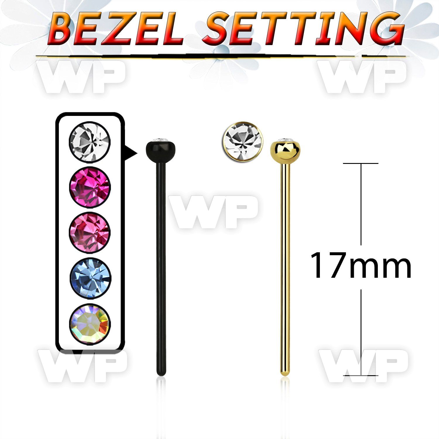 un64rks ion plated 316l steel unbend l shaped nose stud 0 8mm nose piercing