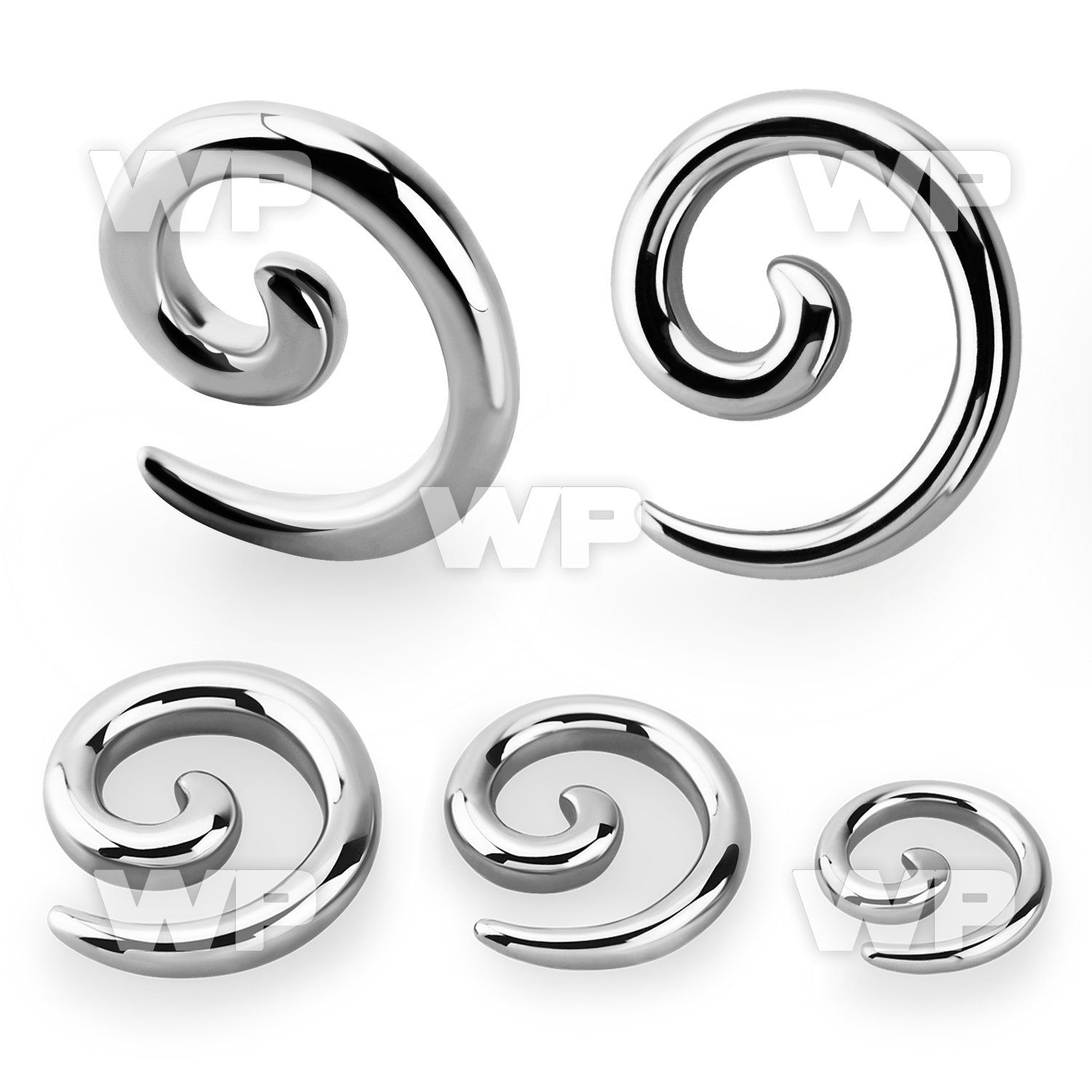 wspg high polished surgical steel spiral coil taper expander