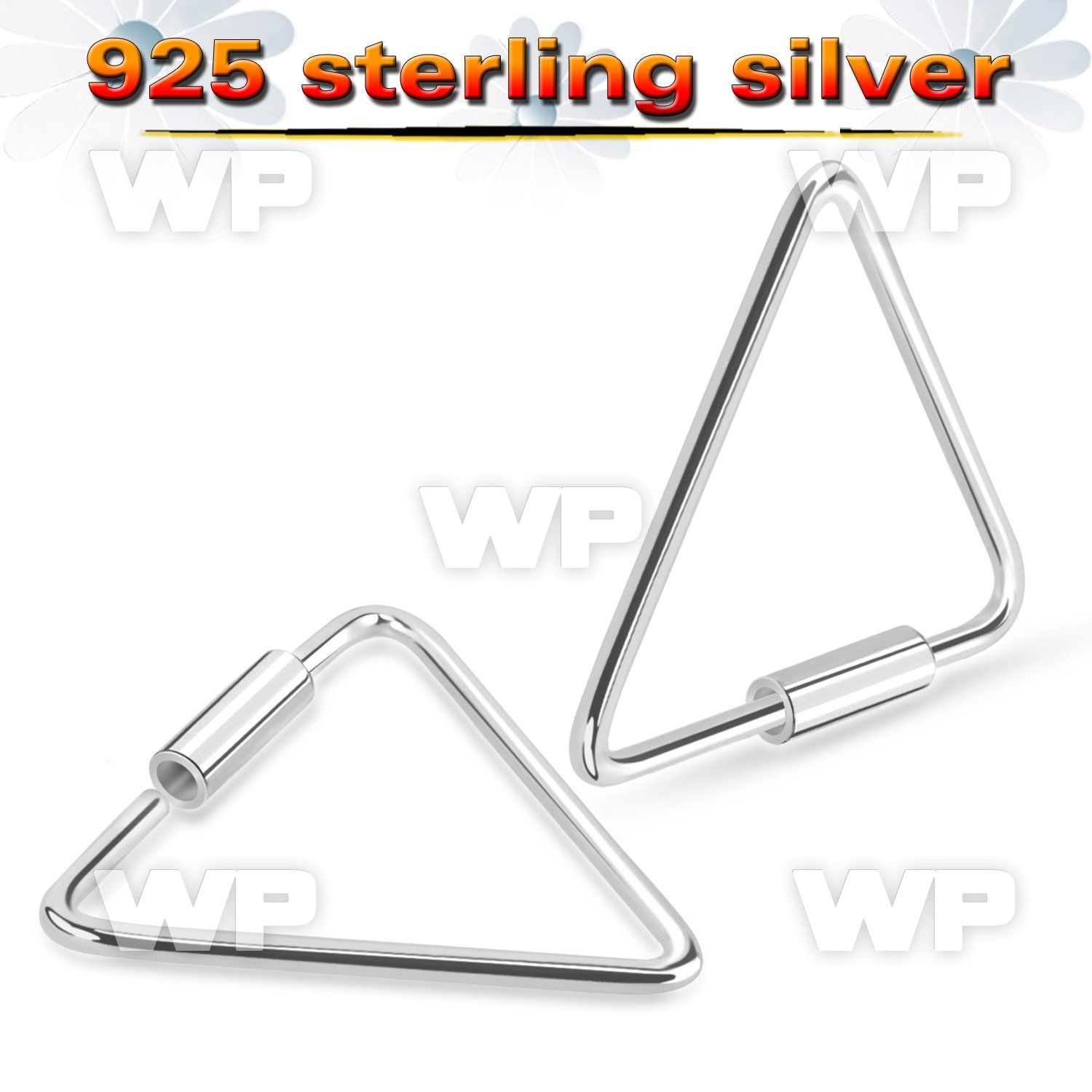 wu1r 925 silver seamless ring triangle shape design