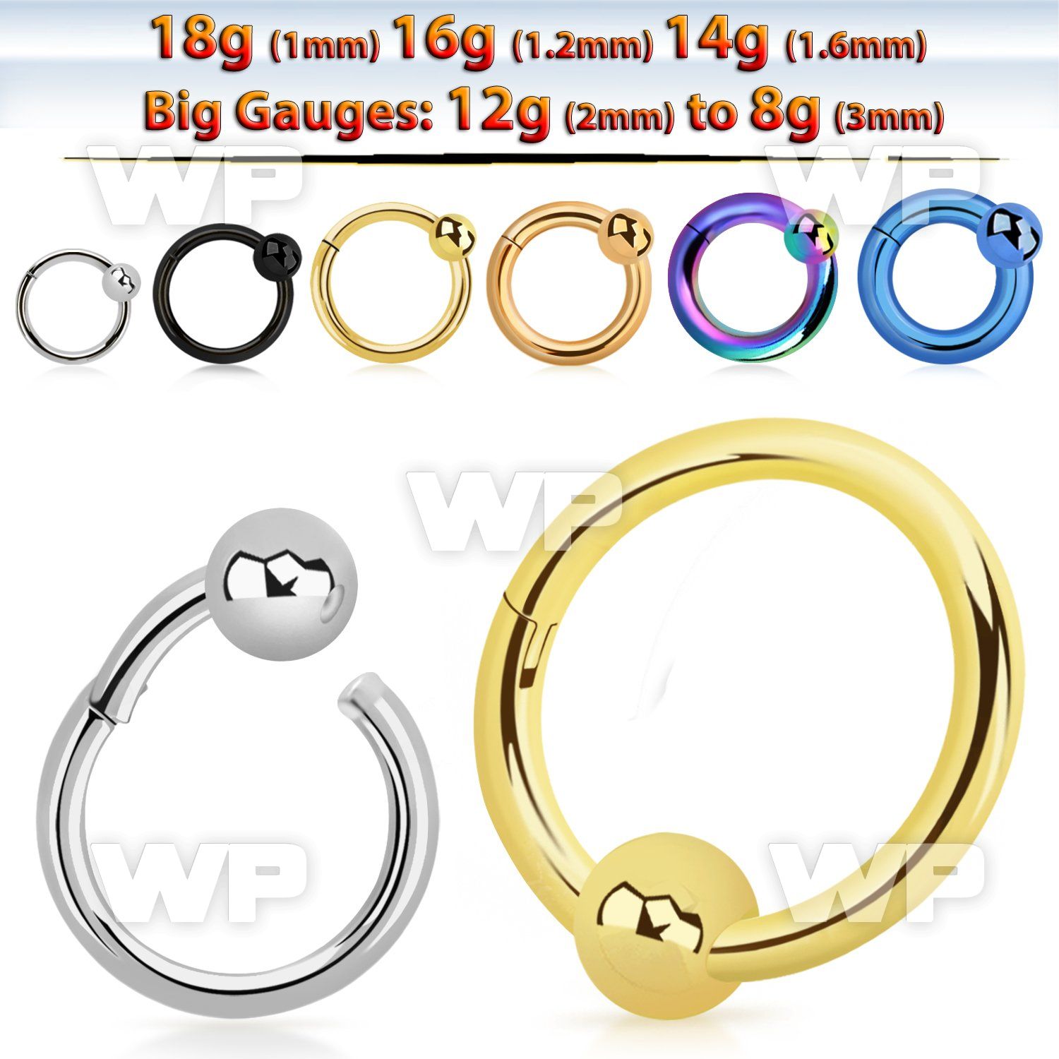 x46a4 pvd finish steel hinged captive hoop 18g